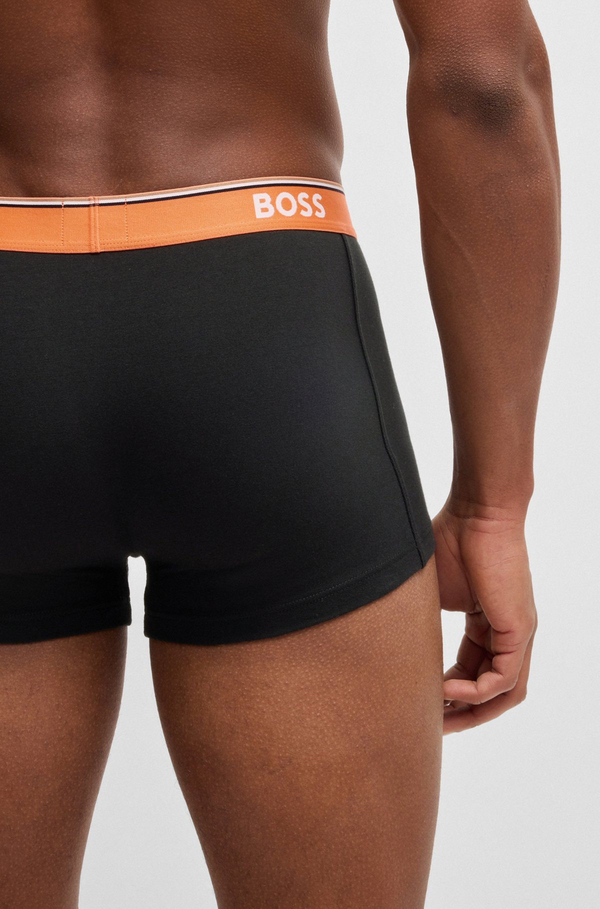 THREE-PACK OF STRETCH-COTTON TRUNKS WITH LOGO WAISTBANDS - 5