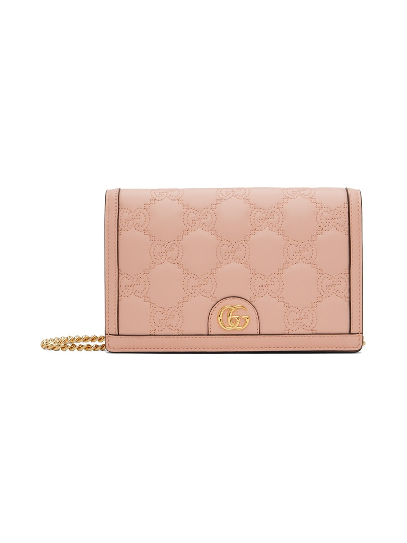 Pink GG Matelassé Chain Bag - 1