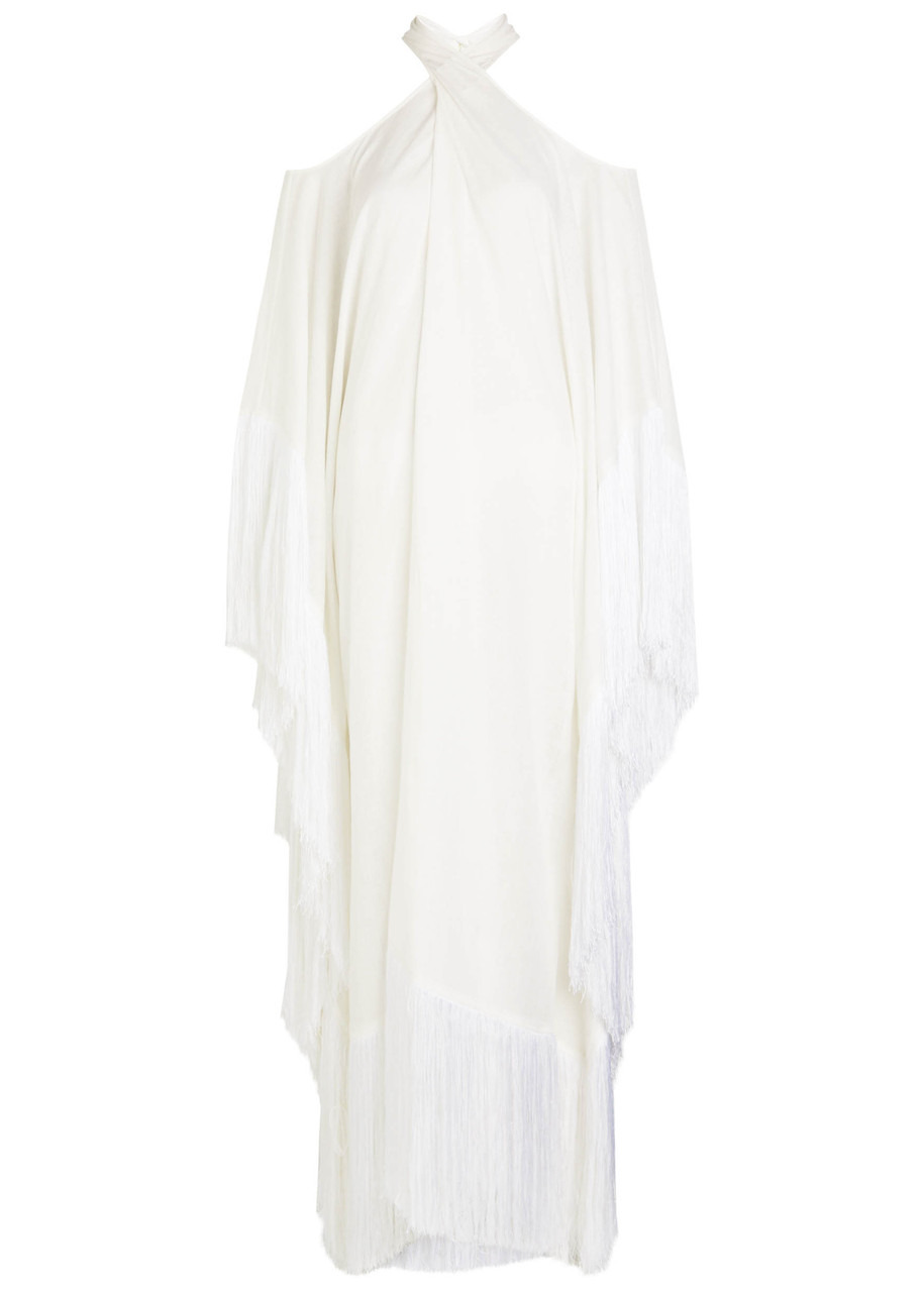 Taller Marmo Bambolino Fringed Linen Kaftan Dress - 1