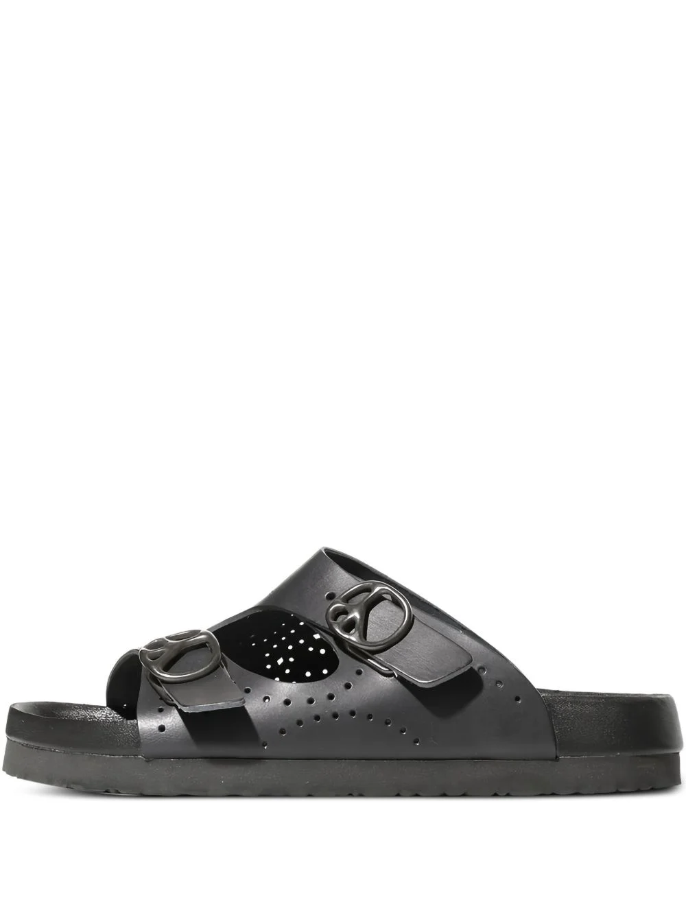 perforated buckle sandals - 1