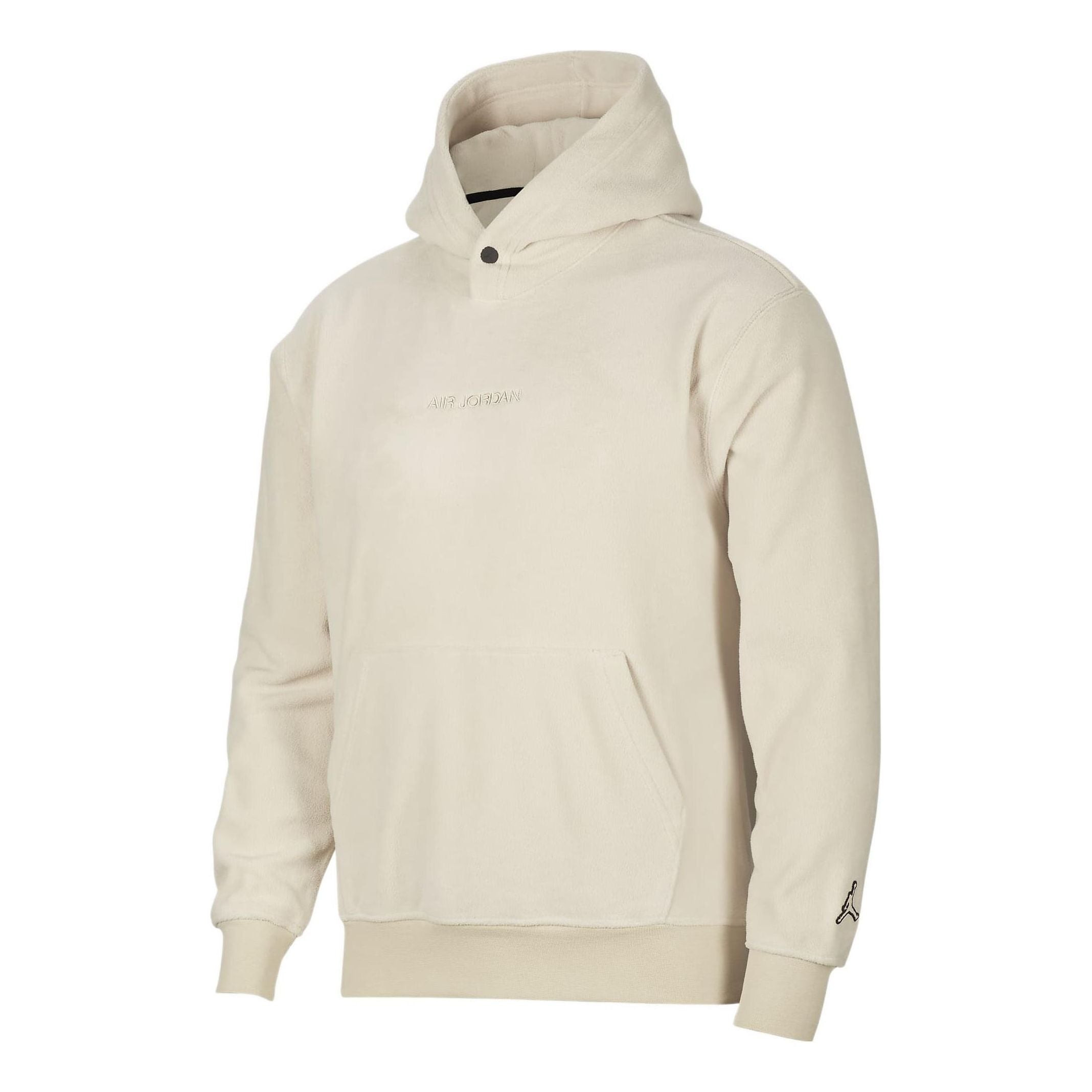 Air Jordan Solid Color Embroidered Hooded Long Sleeves Hoodie Men's Khaki DV1572-206 - 1