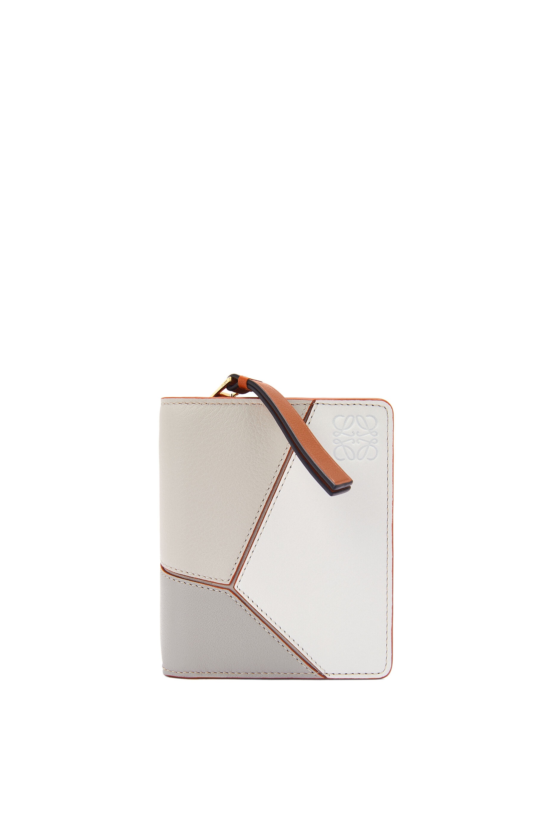 Puzzle compact zip wallet in classic calfskin - 1