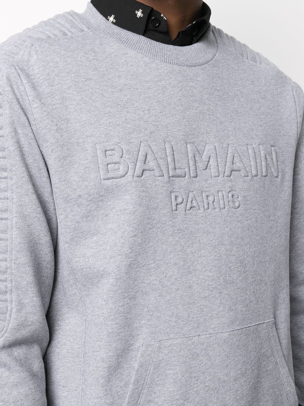 embossed-logo sweatshirt - 5