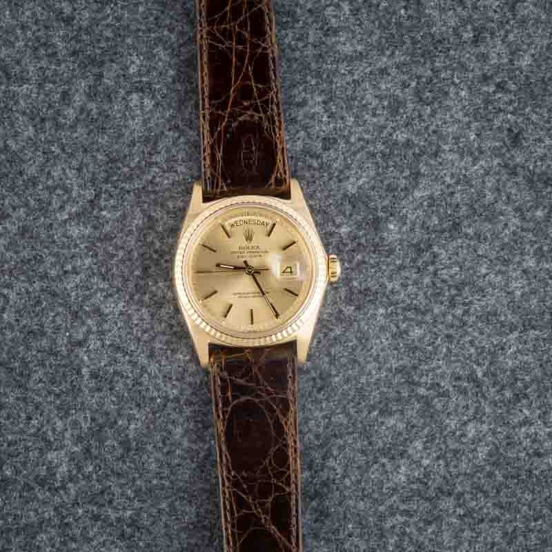Pre-owned Rolex Day-Date Ref 1803 Champagne Pie Pan Dial - 5