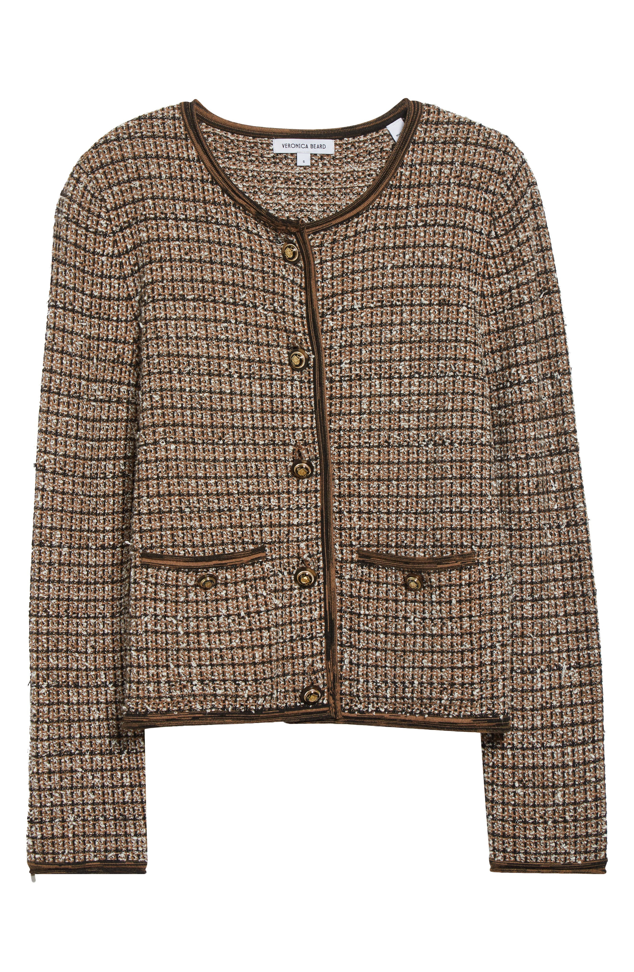 Veronica Beard Brisa Tweed Knit Jacket in Acorn Multi at Nordstrom - 7