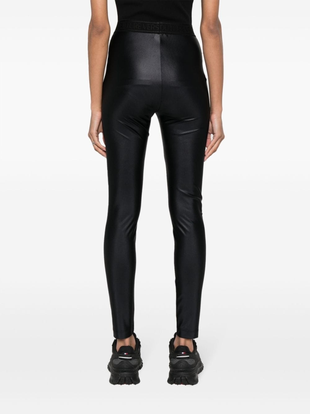 VERSACE JEANS COUTURE logo-waistband high-waisted leggings