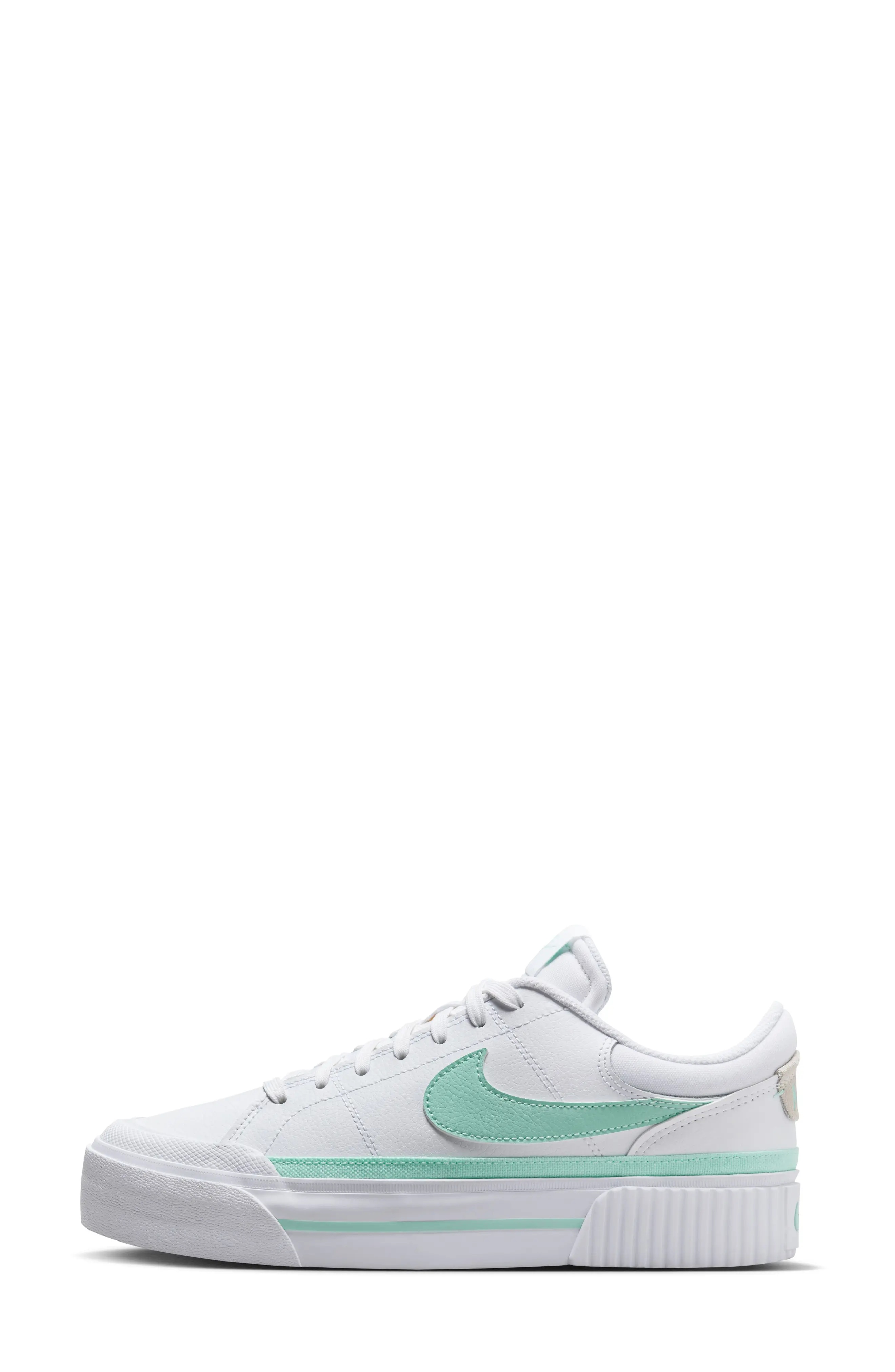 Court Legacy Lift Sneaker in White/Mint/Green - 6