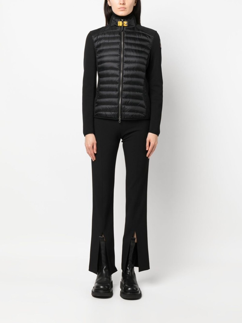 PARAJUMPERS logo-patch zip-up padded jacket outlook