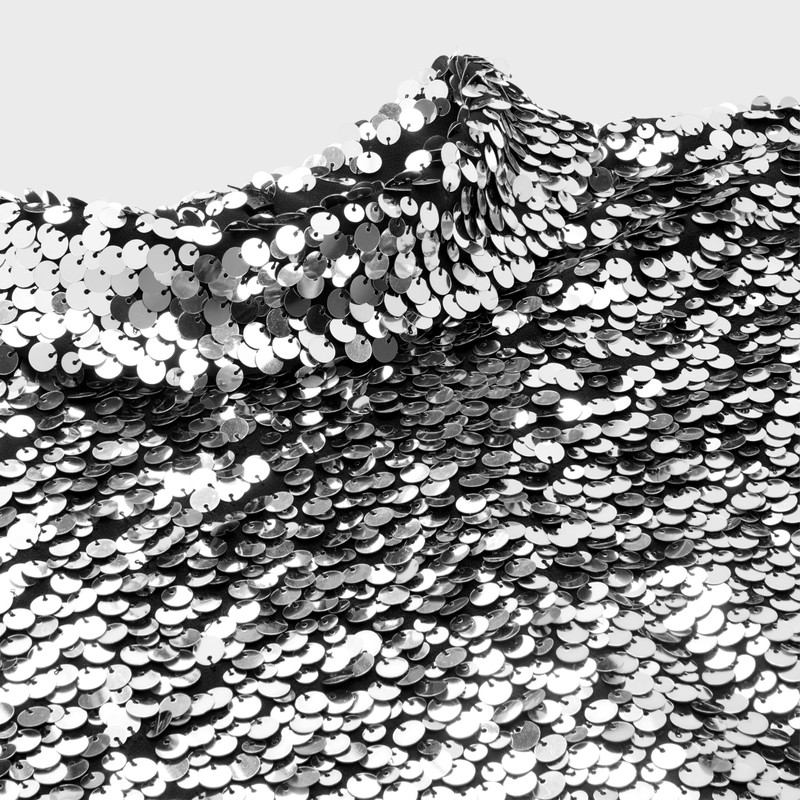 embroidered mini dress in silk georgette 3