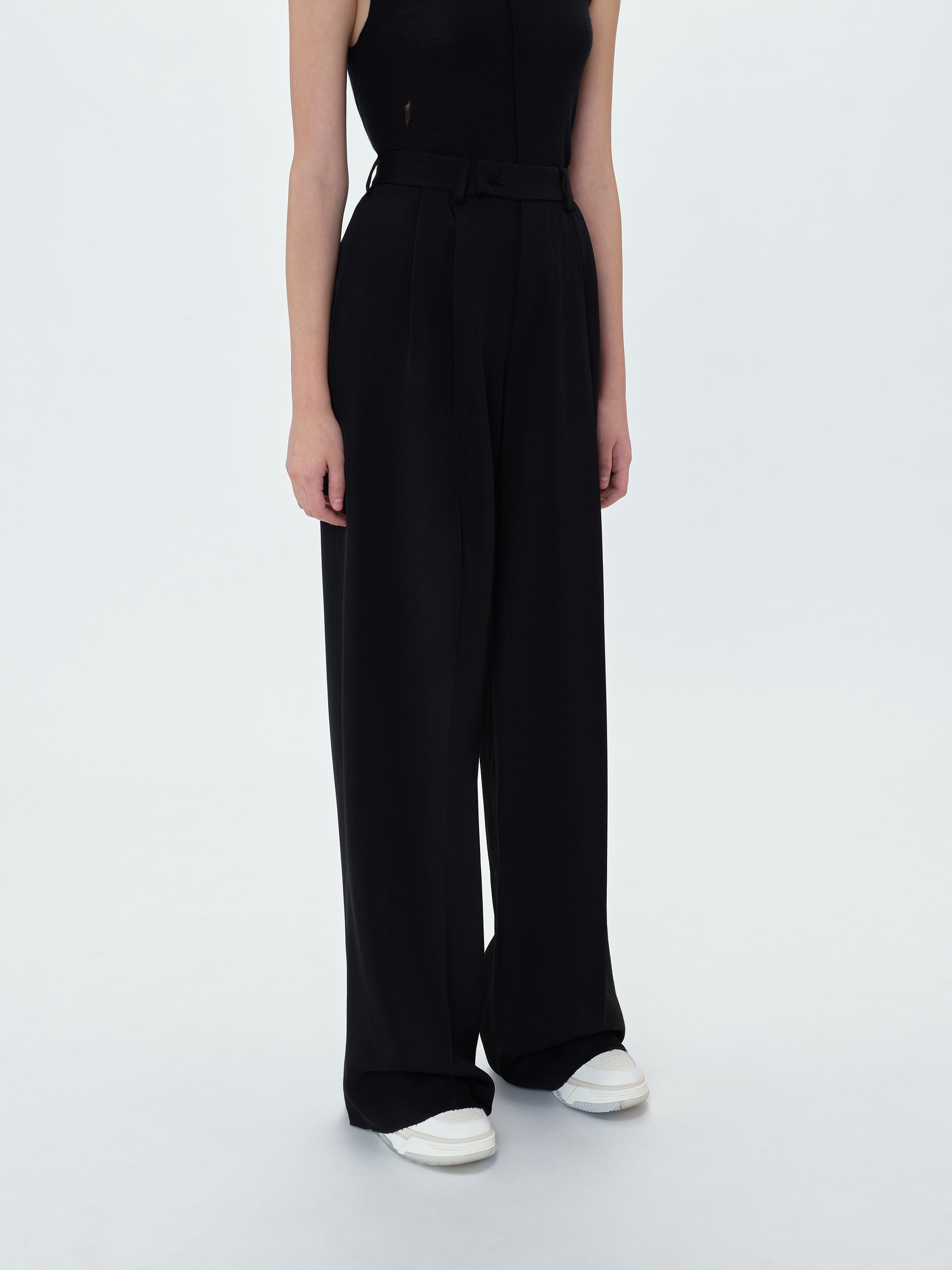 VISCOSE DOUBLE PLEATED TROUSERS - 5