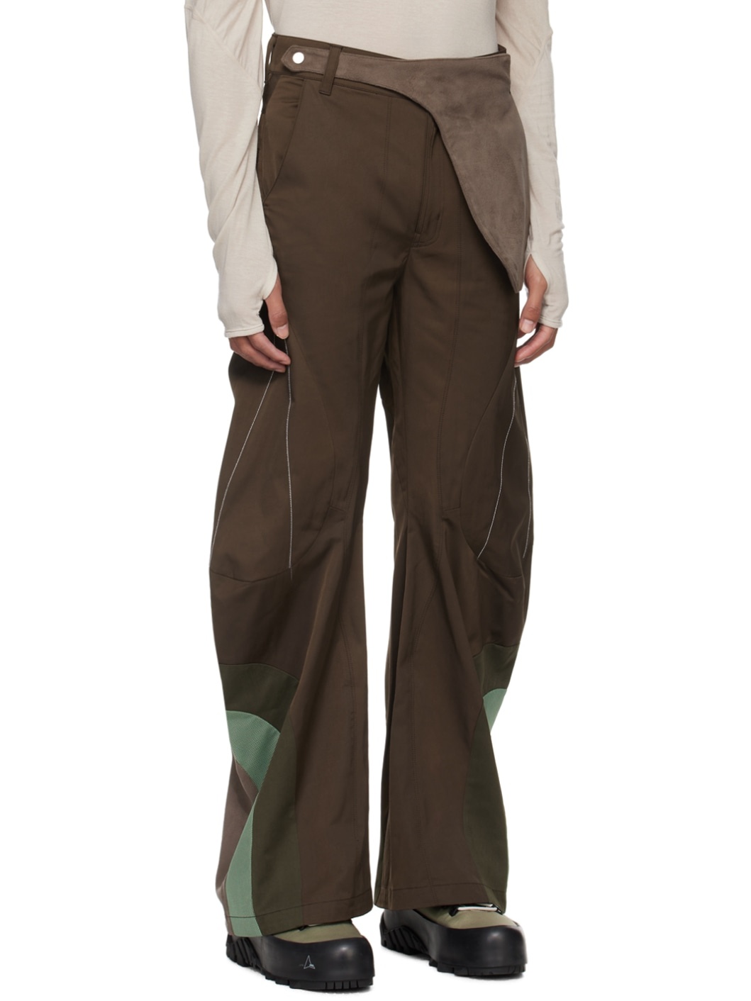 Brown Articulated Waistbag Trousers - 2