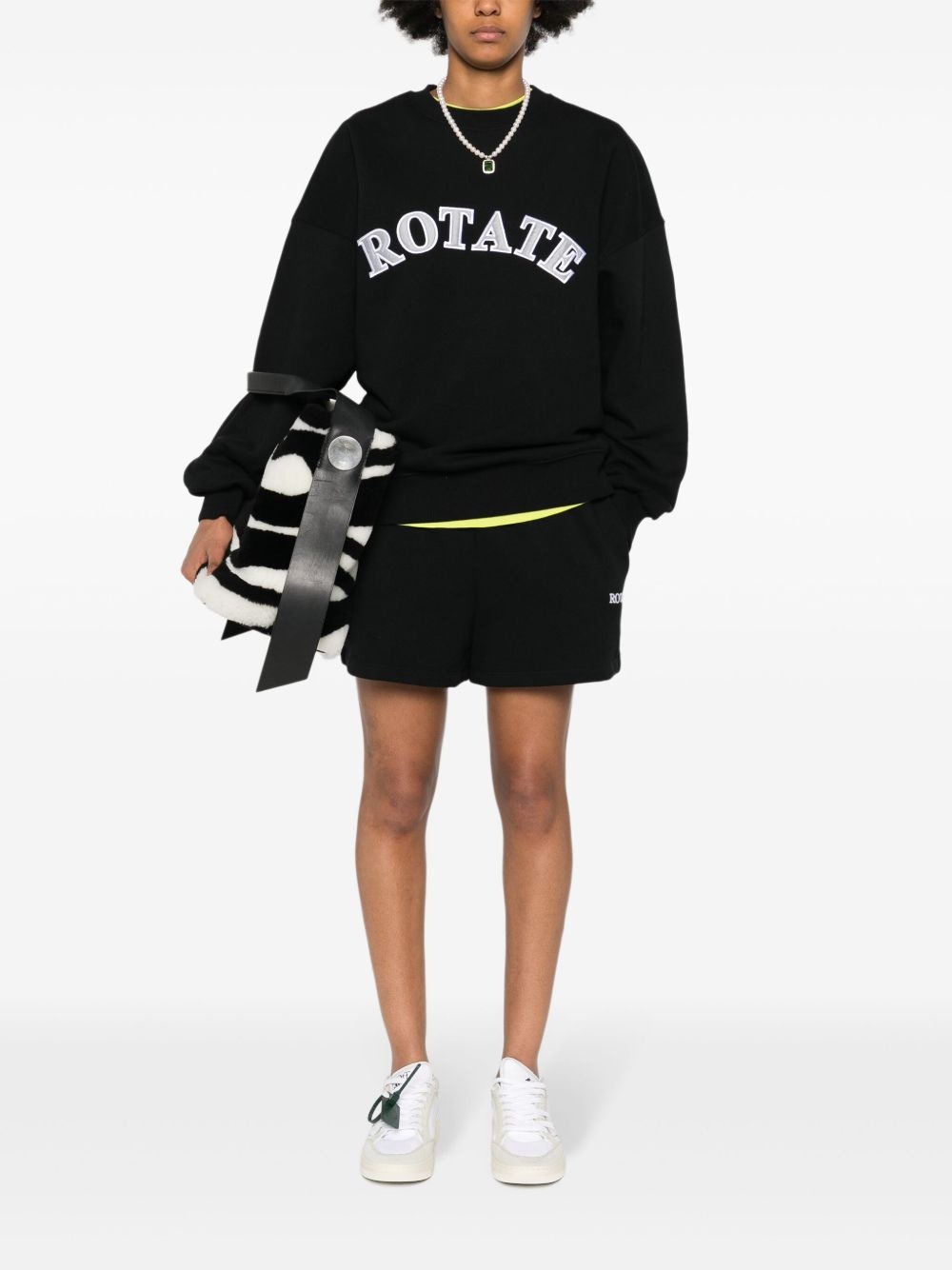 logo-embroidered track shorts - 2