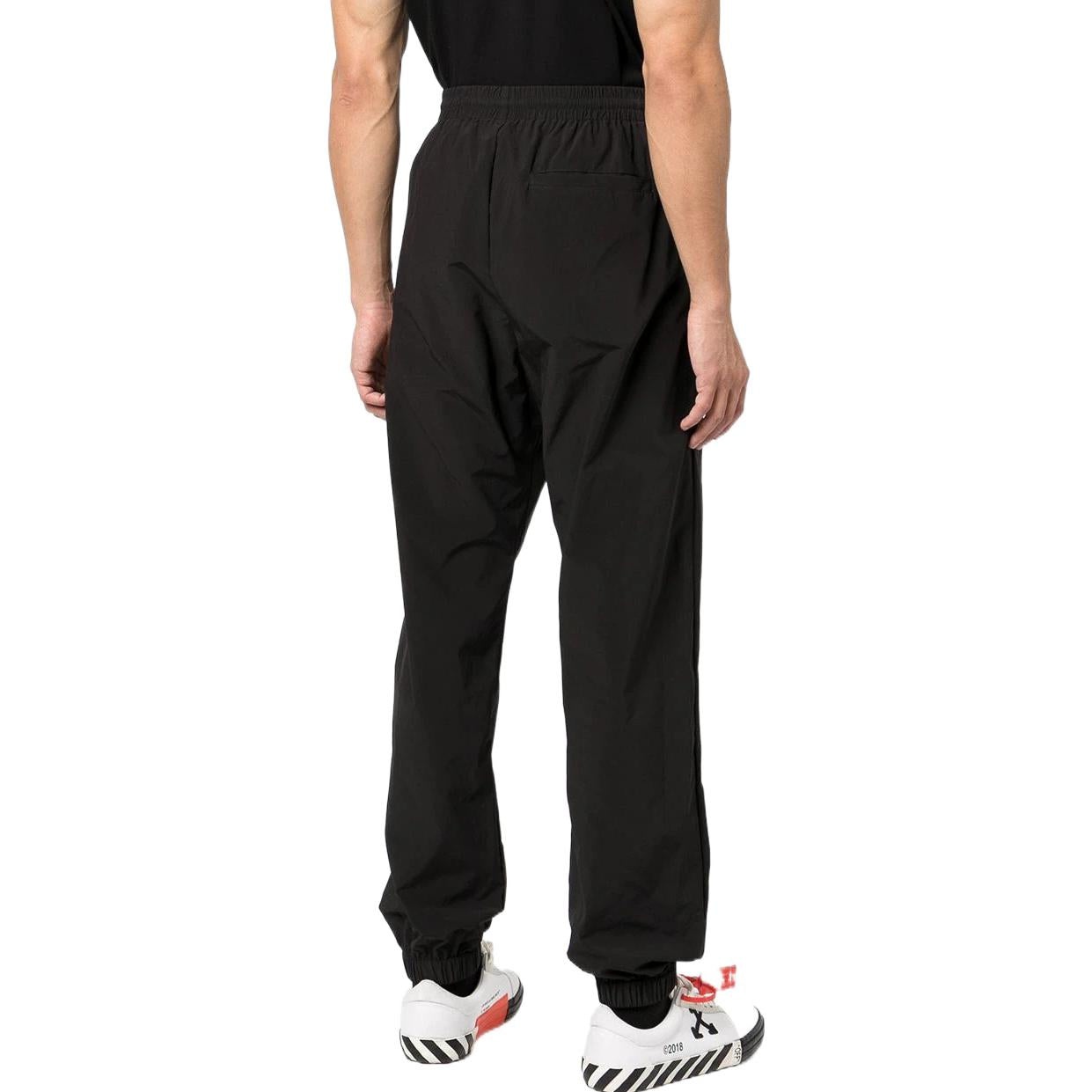 Men's Off-White FW22 Logo Printing Bundle Feet Sports Pants/Trousers/Joggers Black OMCA226C99FAB0011 - 4