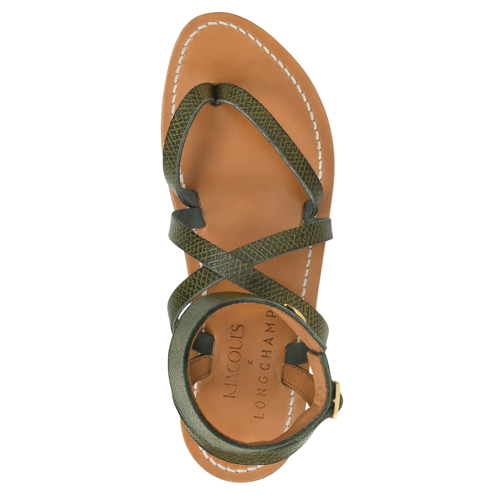 Longchamp x K.Jacques Sandals Forest - Leather - 4