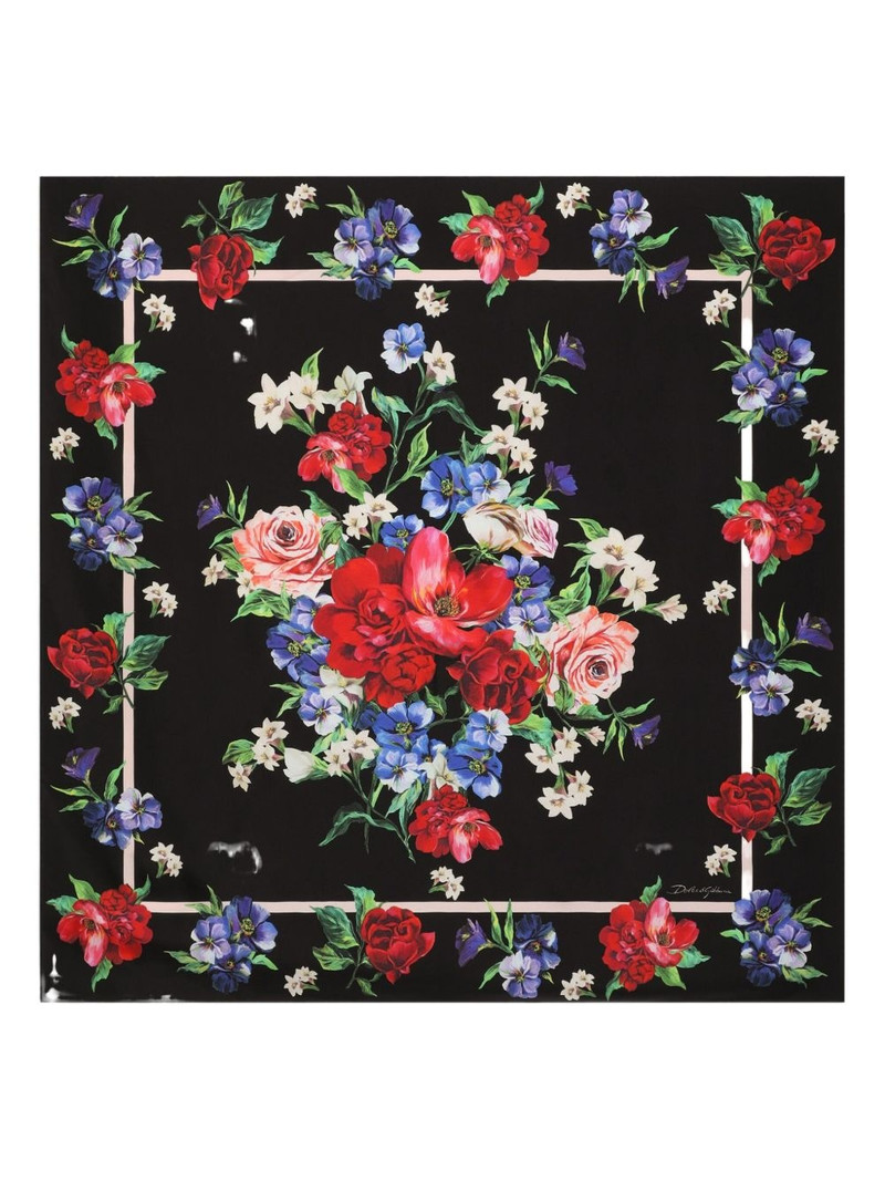 floral-print scarf 1