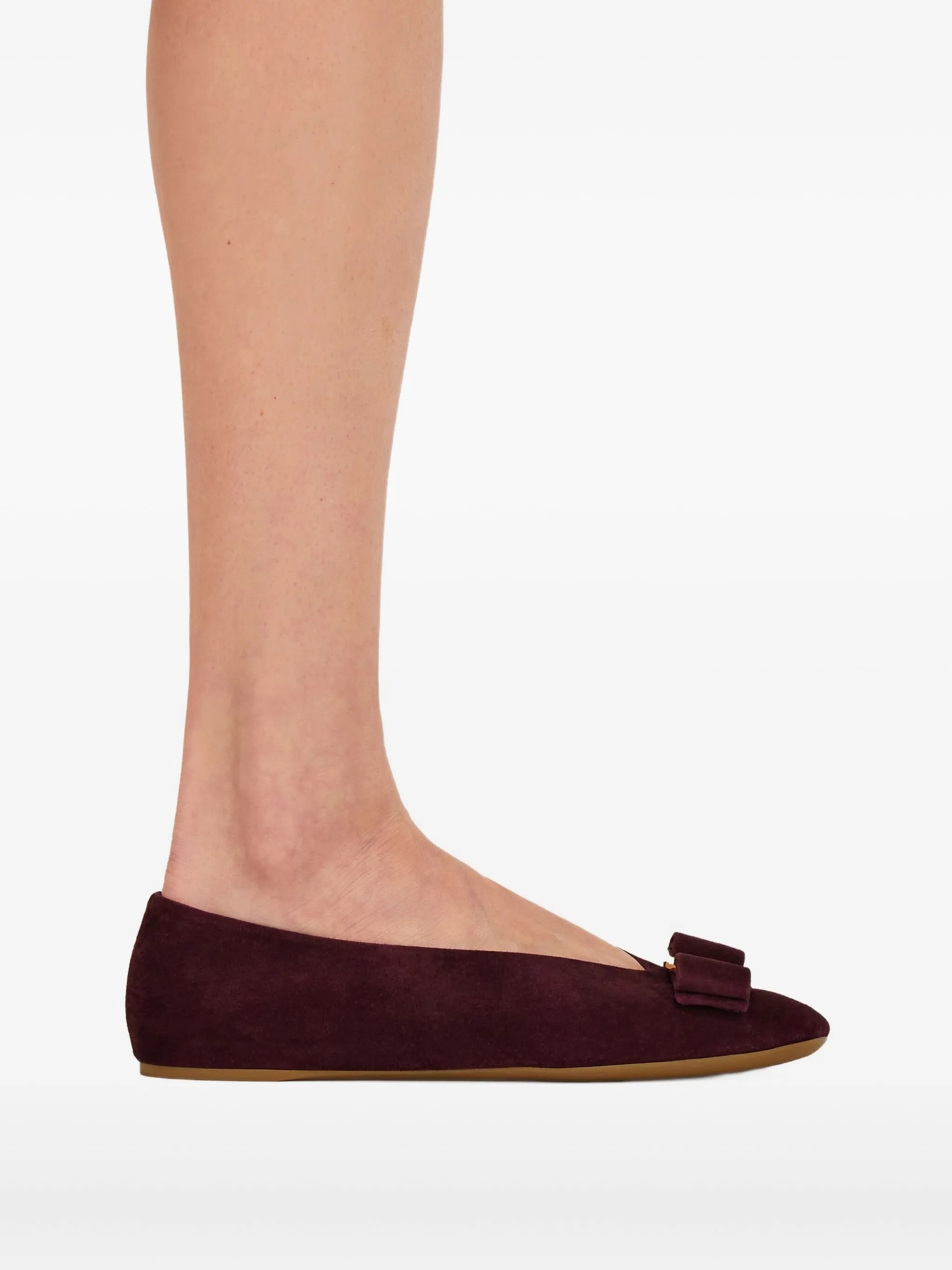 Ferragamo Vara Leather Ballerina Shoes - 4