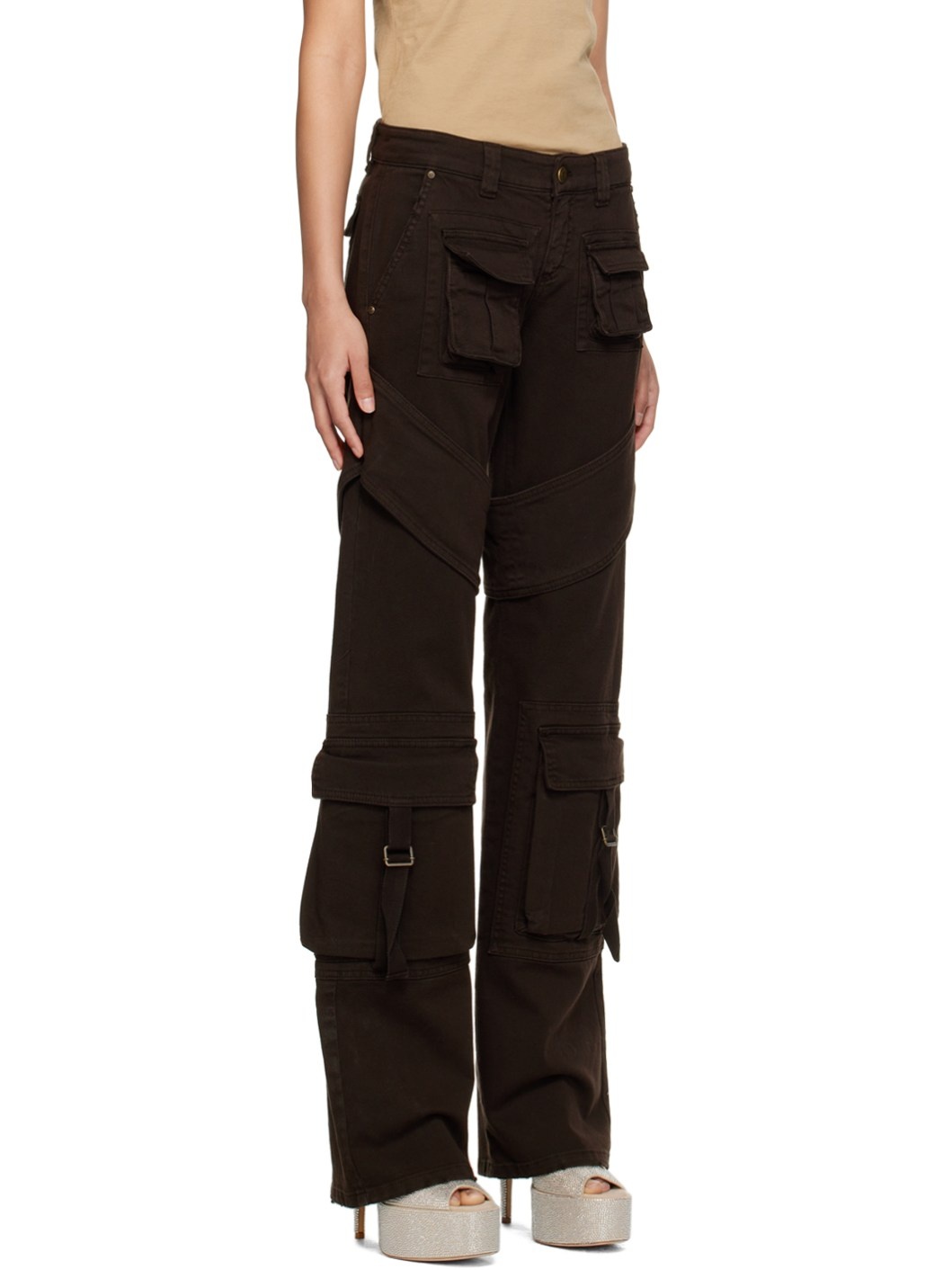 SSENSE Exclusive Brown Denim Cargo Pants - 2