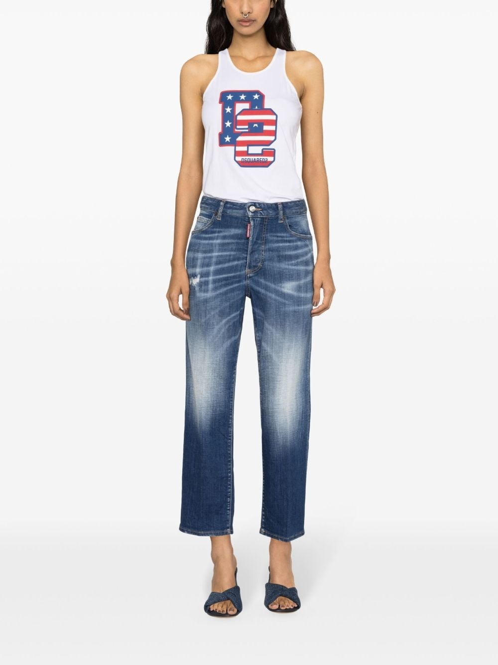 Boston high-rise cropped jeans - 2