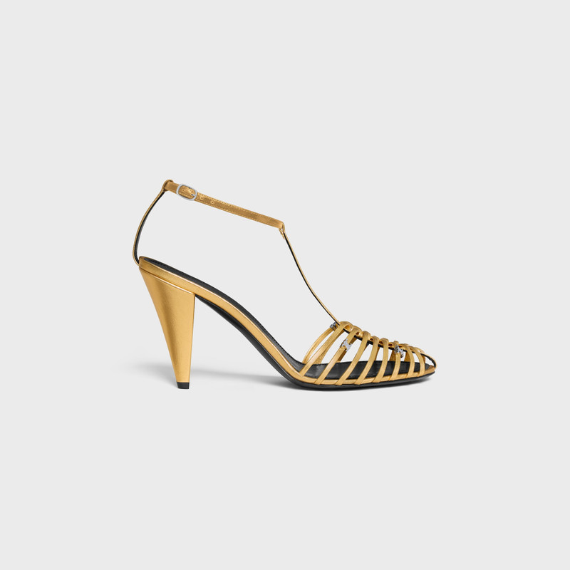 CELINE CAGE - STRAPPY SANDAL IN LAMINATED LAMBSKIN 1