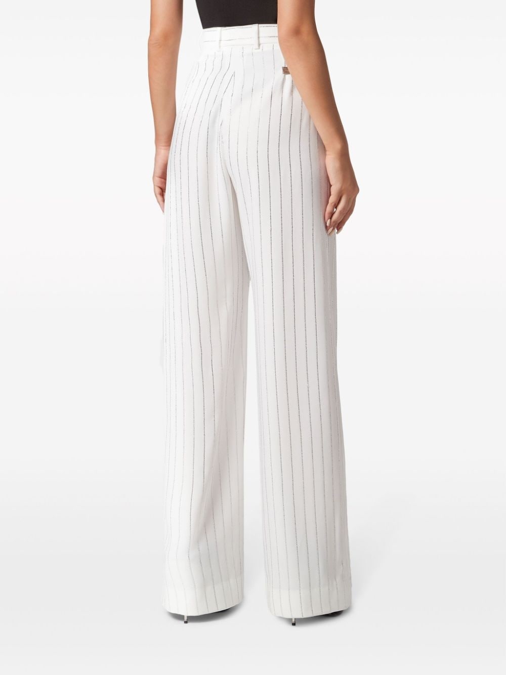 Cady crystal-pinstripe trousers - 3