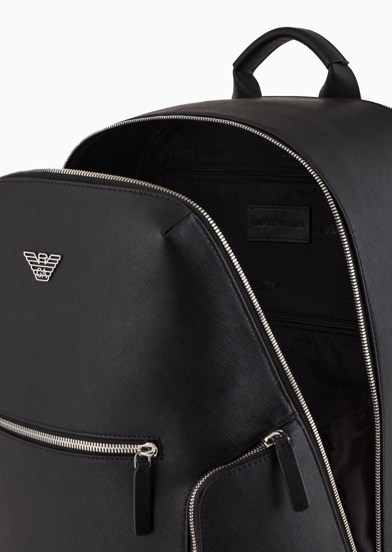 ASV regenerated Saffiano leather backpack with eagle plate - 4