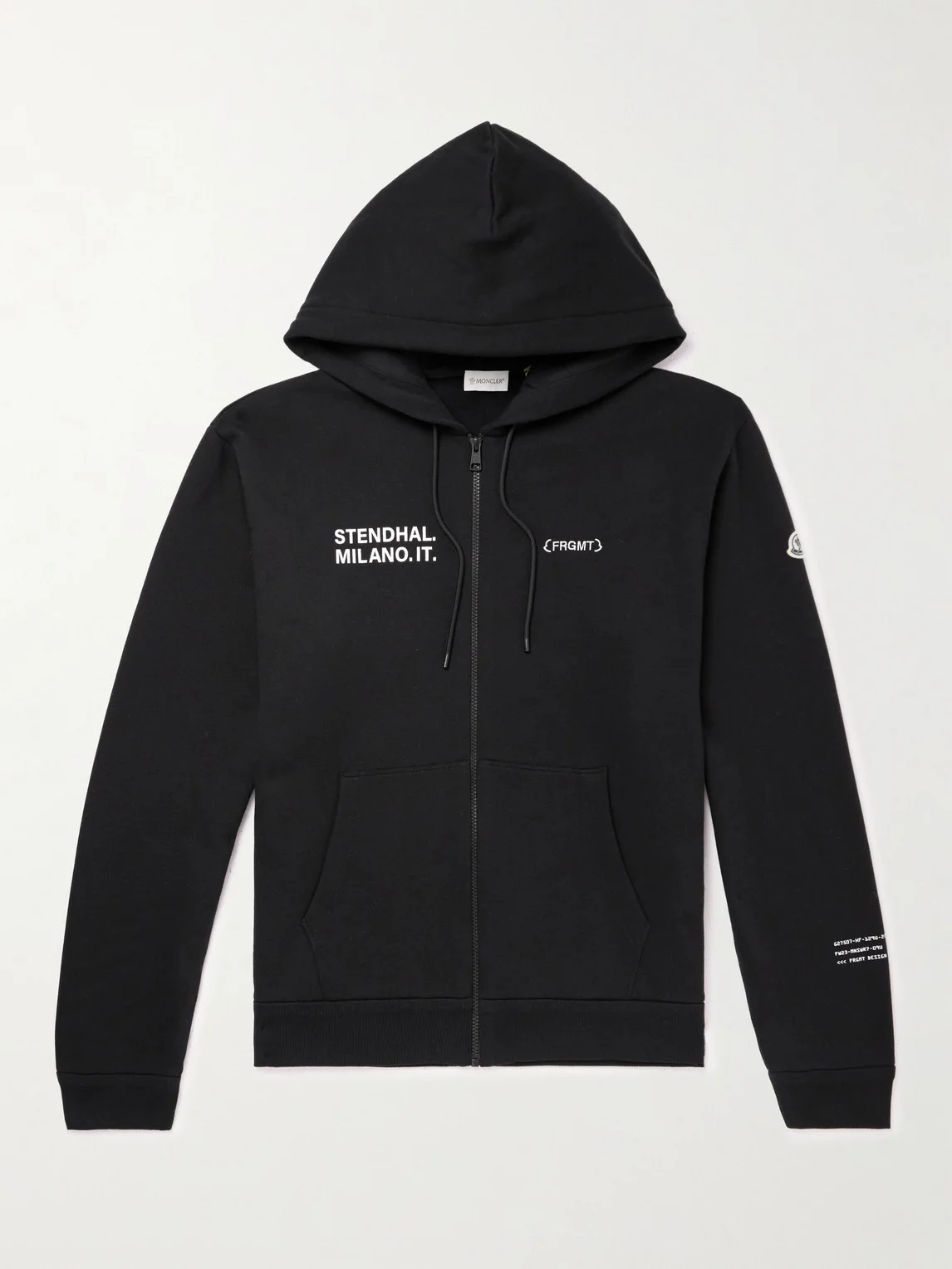 7 Moncler FRGMT Hiroshi Fujiwara Logo-Print Cotton-Jersey Hoodie - 1