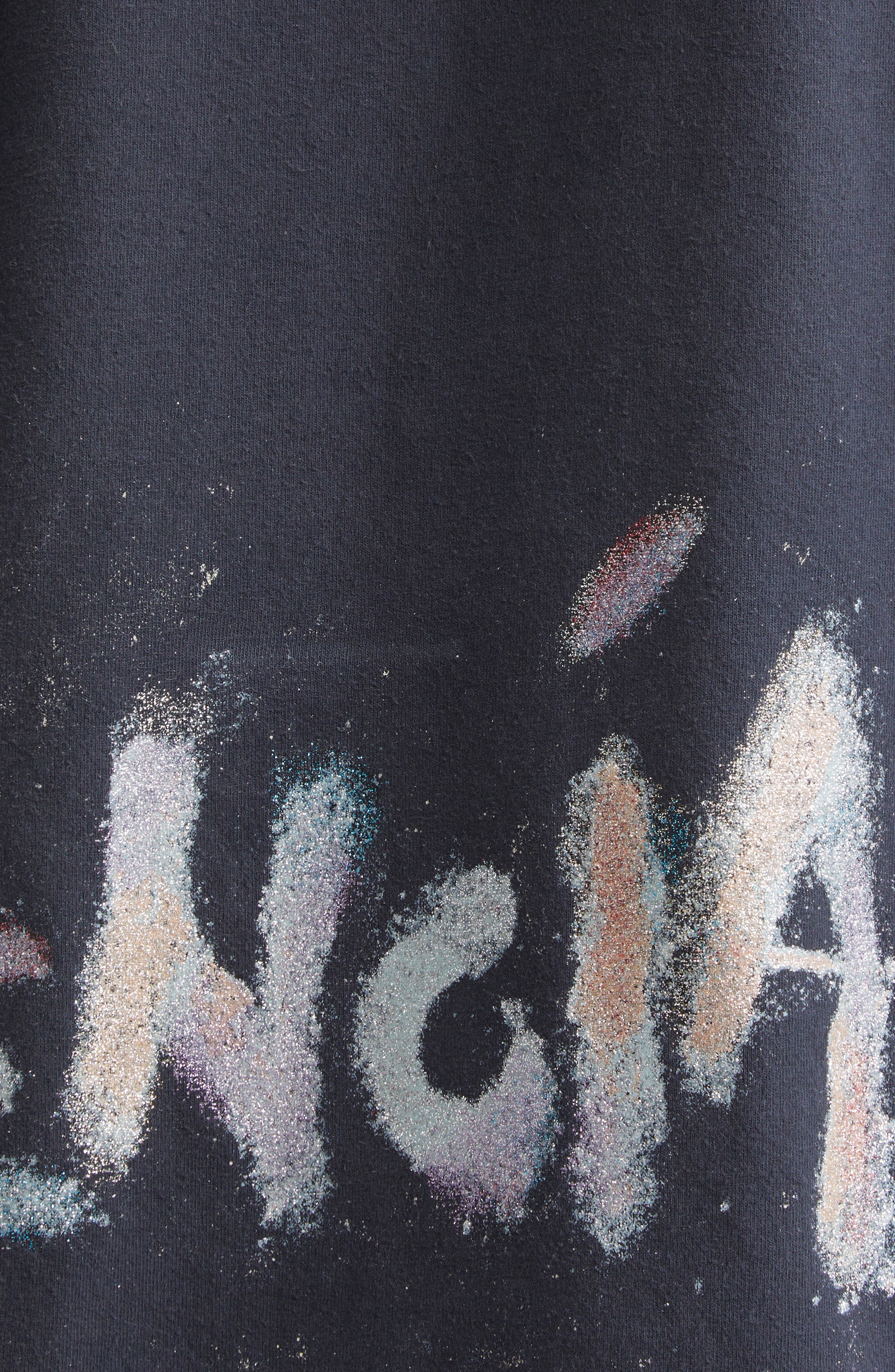 Balenciaga Medium Fit Nail Polish Distressed Logo Graphic T-Shirt in 1041 Faded Washed Black at Nord - 7