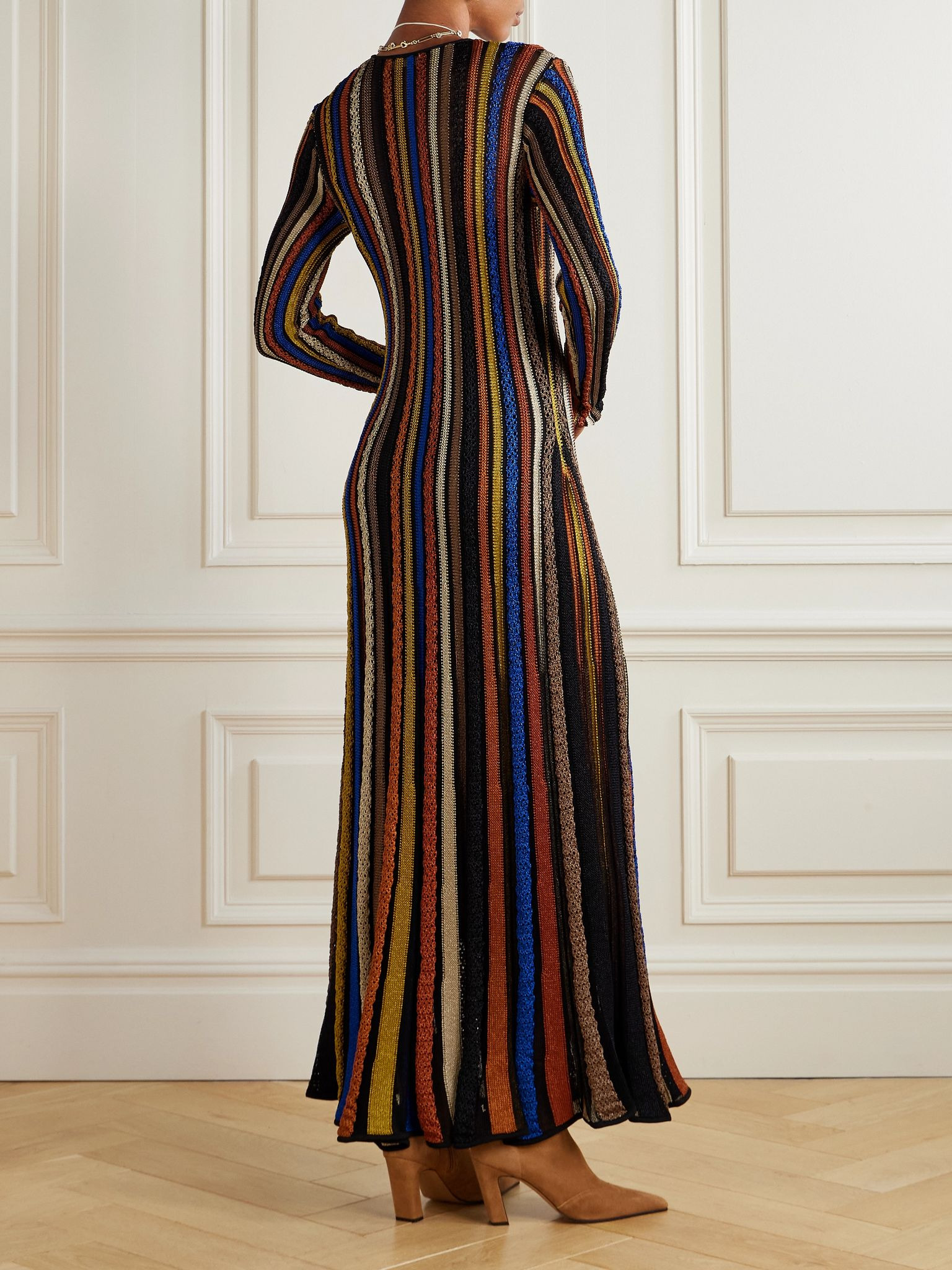 Albie striped knitted maxi dress Multi - 3