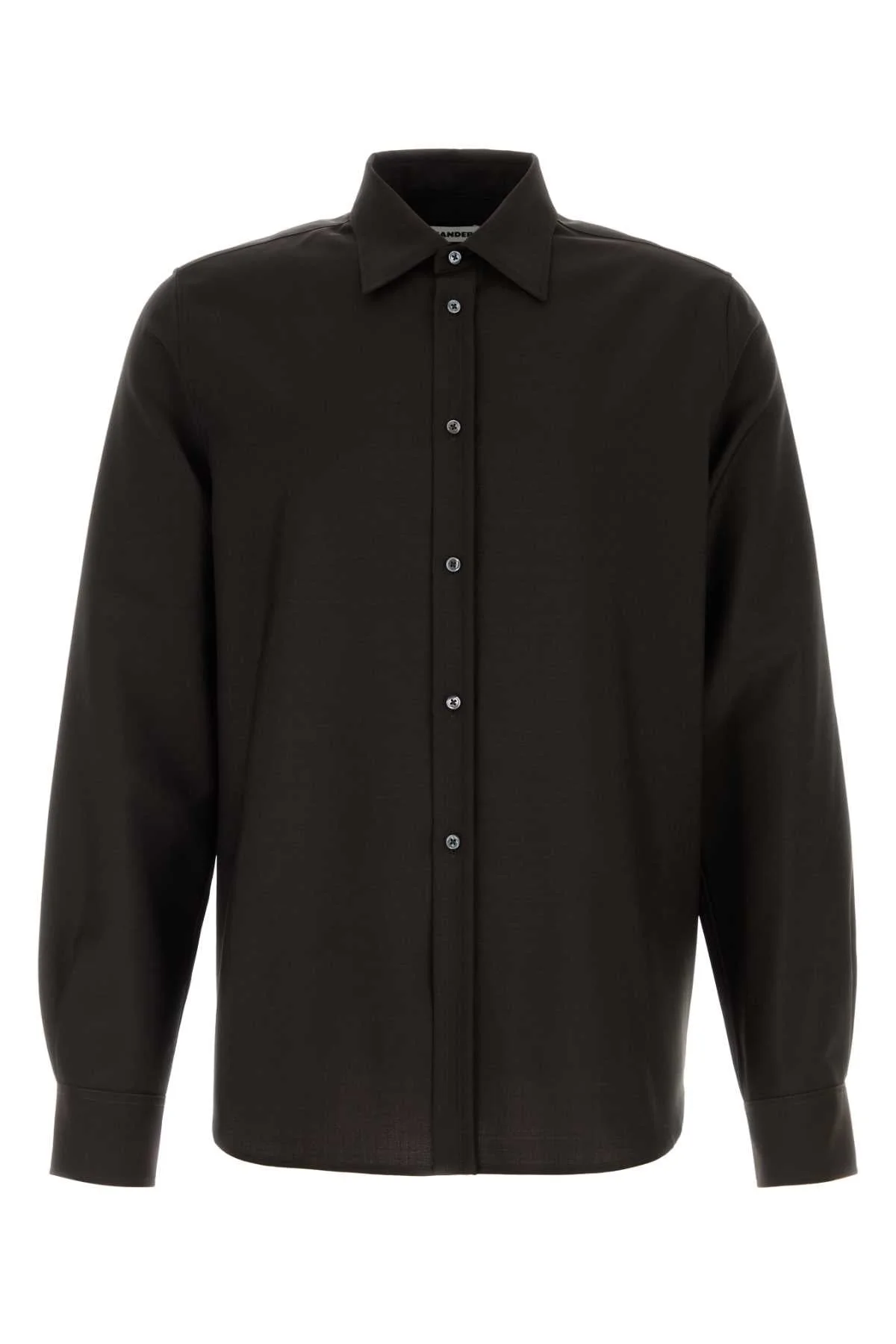 Jil Sander Men Chocolate Wool Blend Shirt - 1