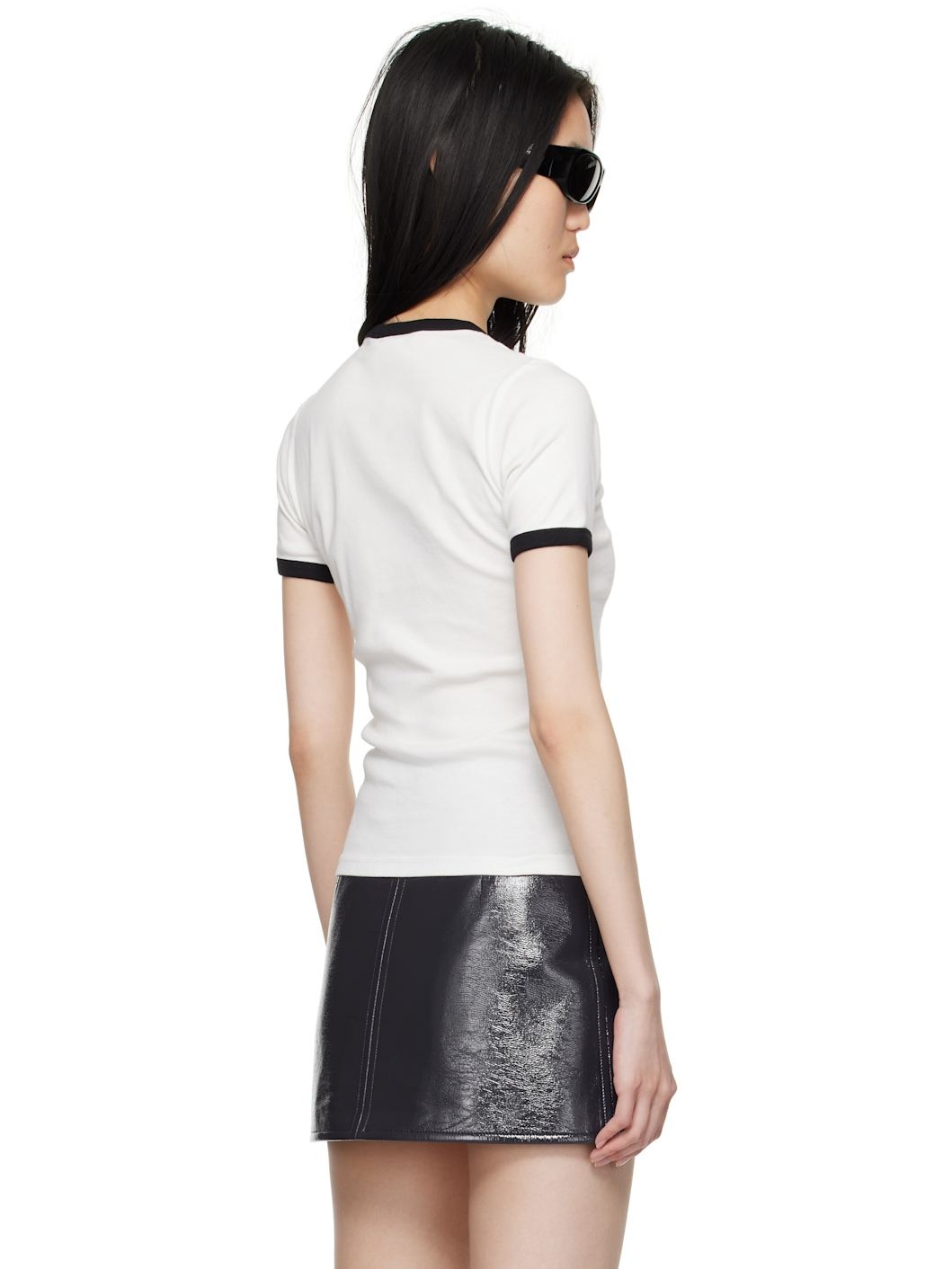 White & Black Signature Contrast T-shirt - 3