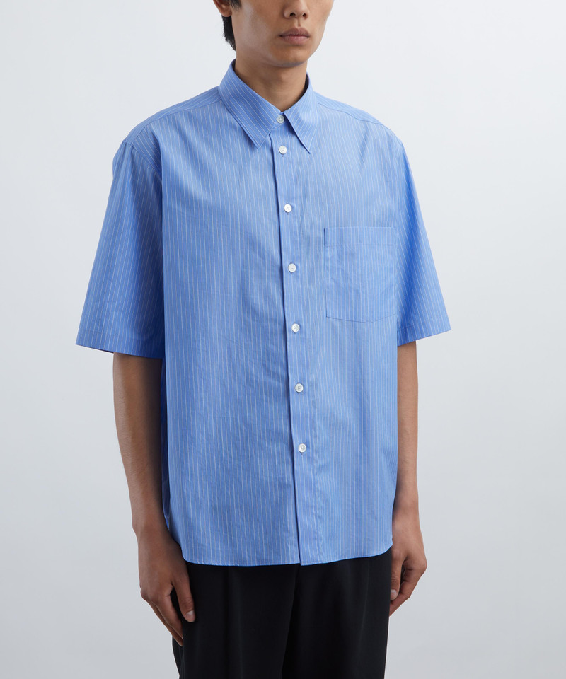 AURALEE Suvin High Count Cloth Stripe Half-Sleeve Shirt outlook