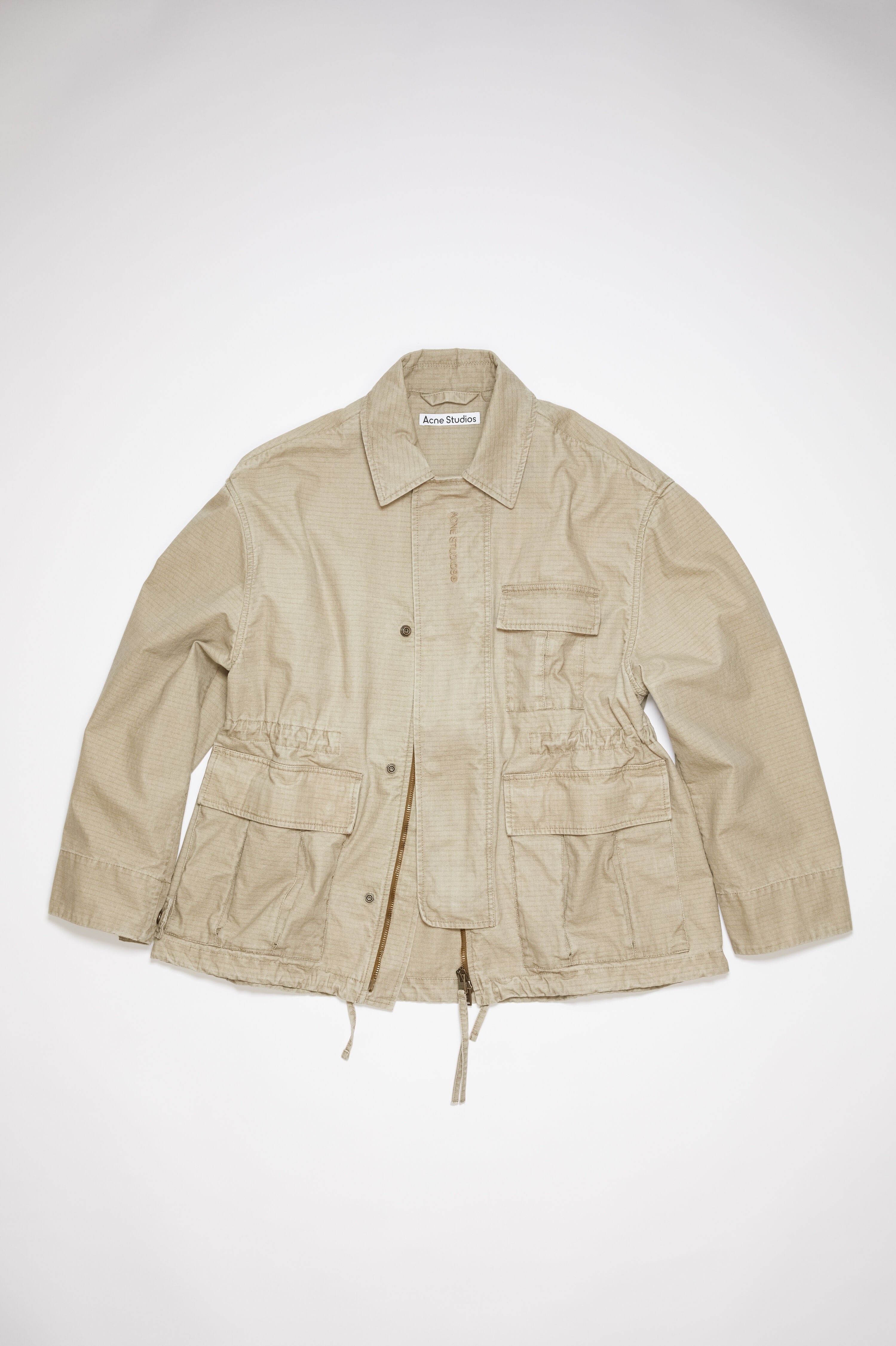 Ripstop jacket - Cold beige - 1