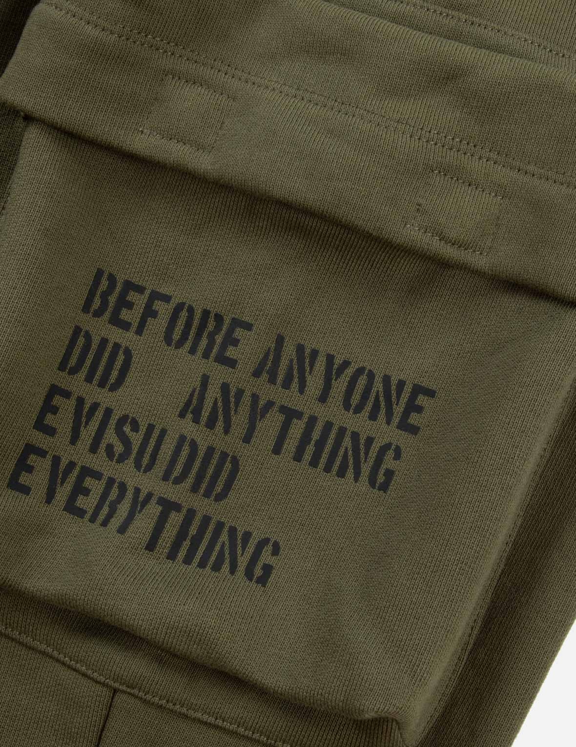 KAMON AND SLOGAN PRINT LOOSE FIT SWEATPANTS - 6