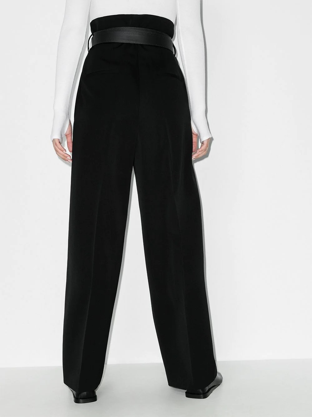 high waist wide-leg trousers - 3