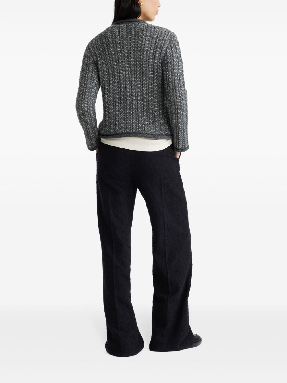 knitted fitted jacket - 3