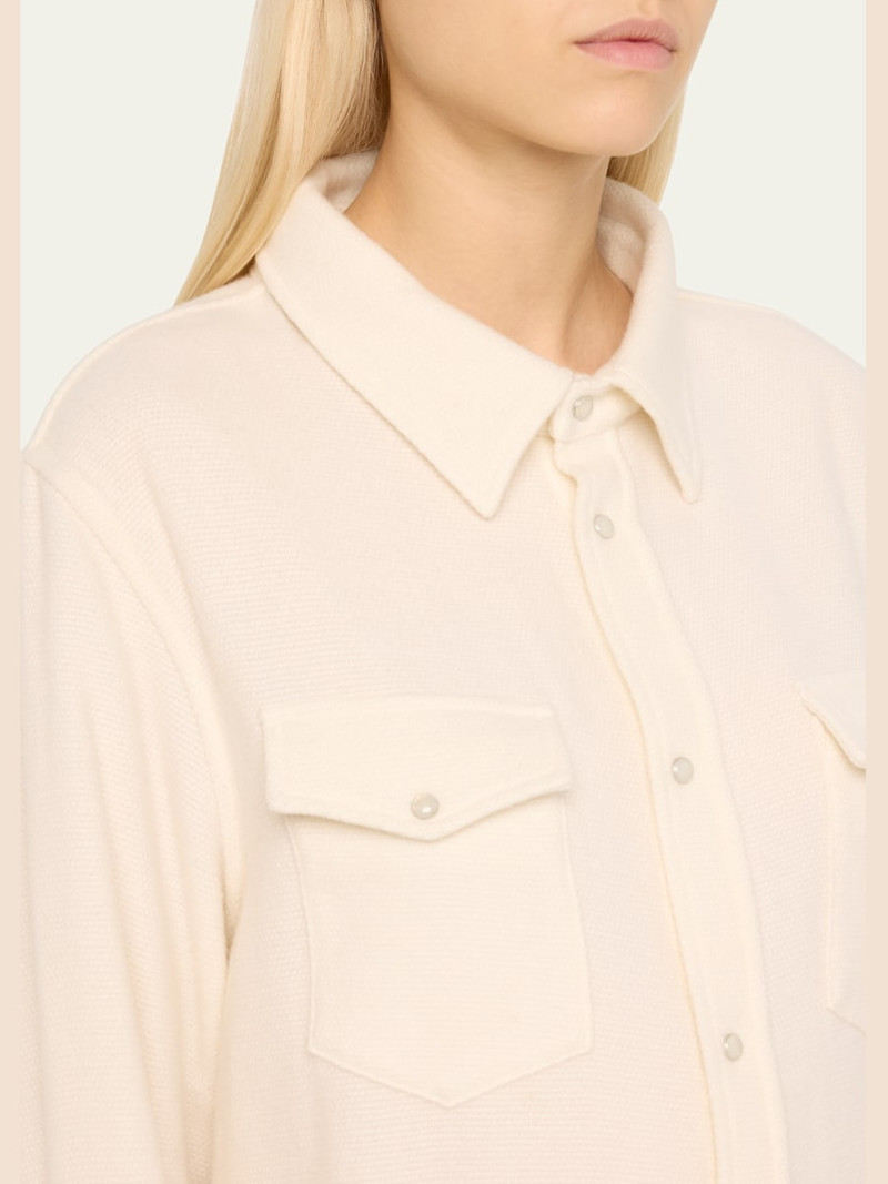 God’s True Cashmere Cashmere Button-Front Shirt outlook