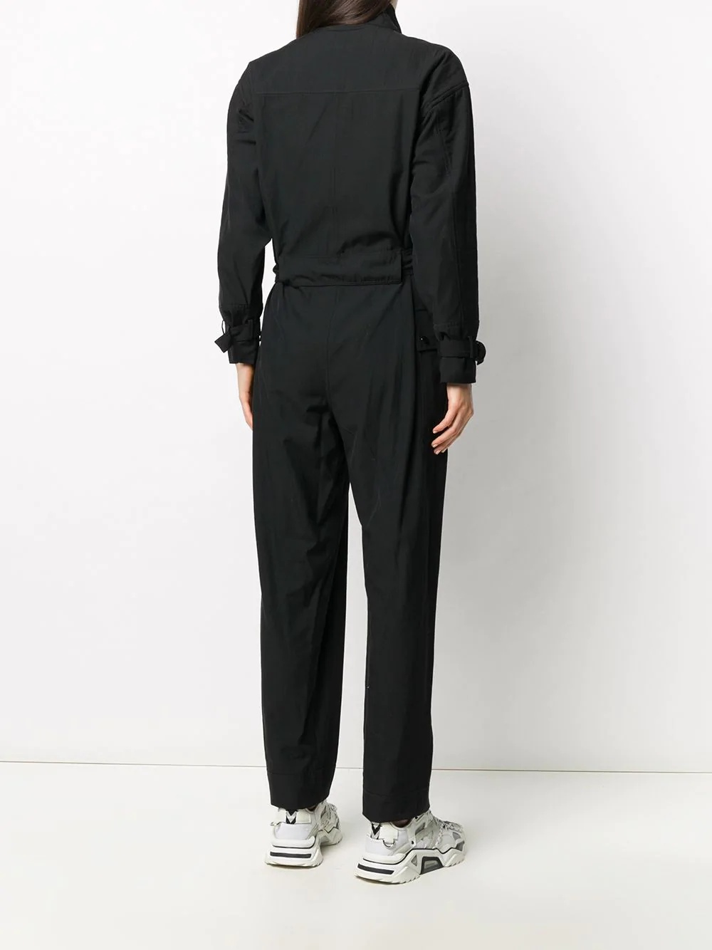 zip-front long-sleeve jumpsuit - 4