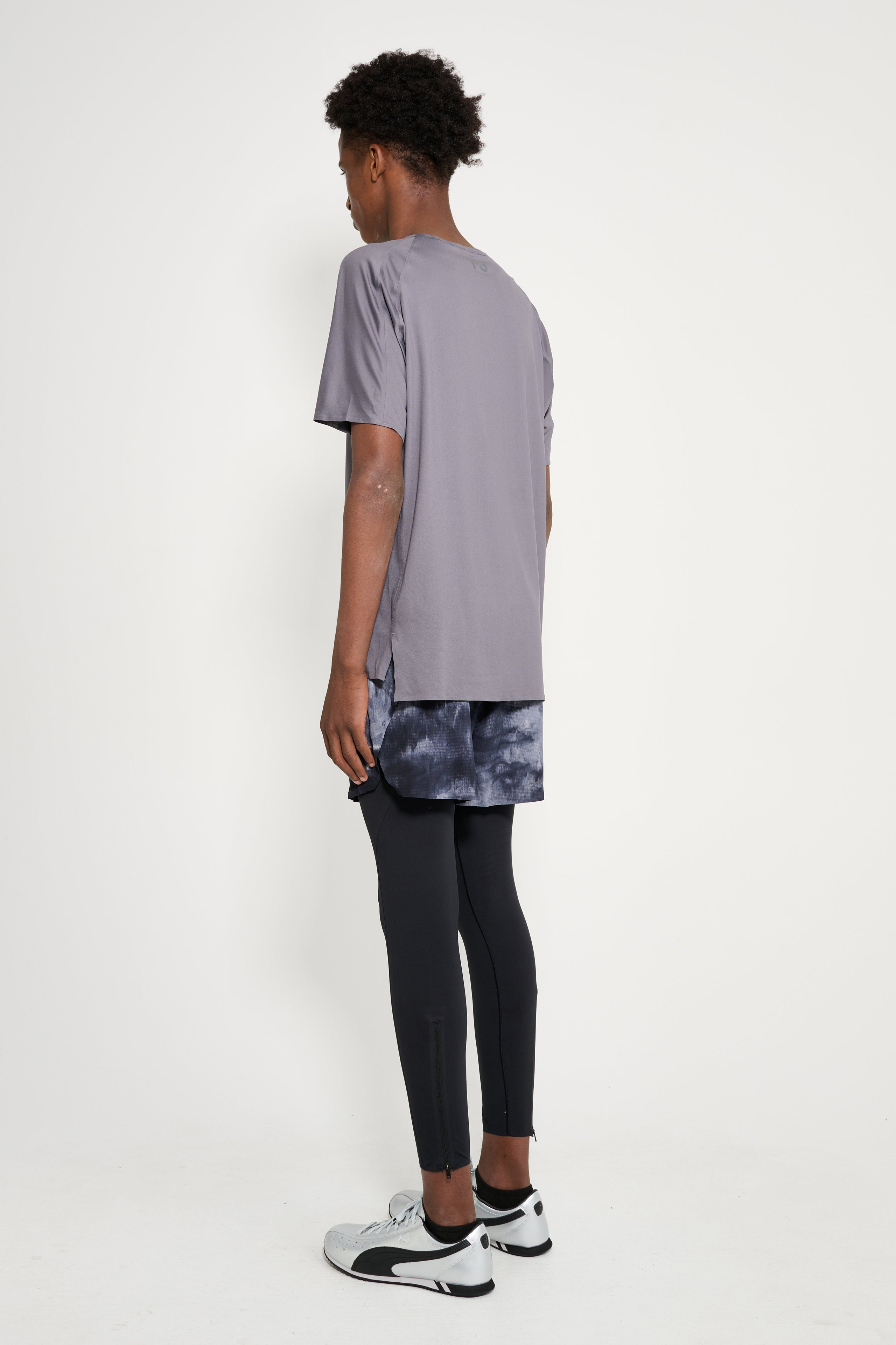 Y-3 AOP RUNNING SHORTS BLACK / MULTI COLOR - 3