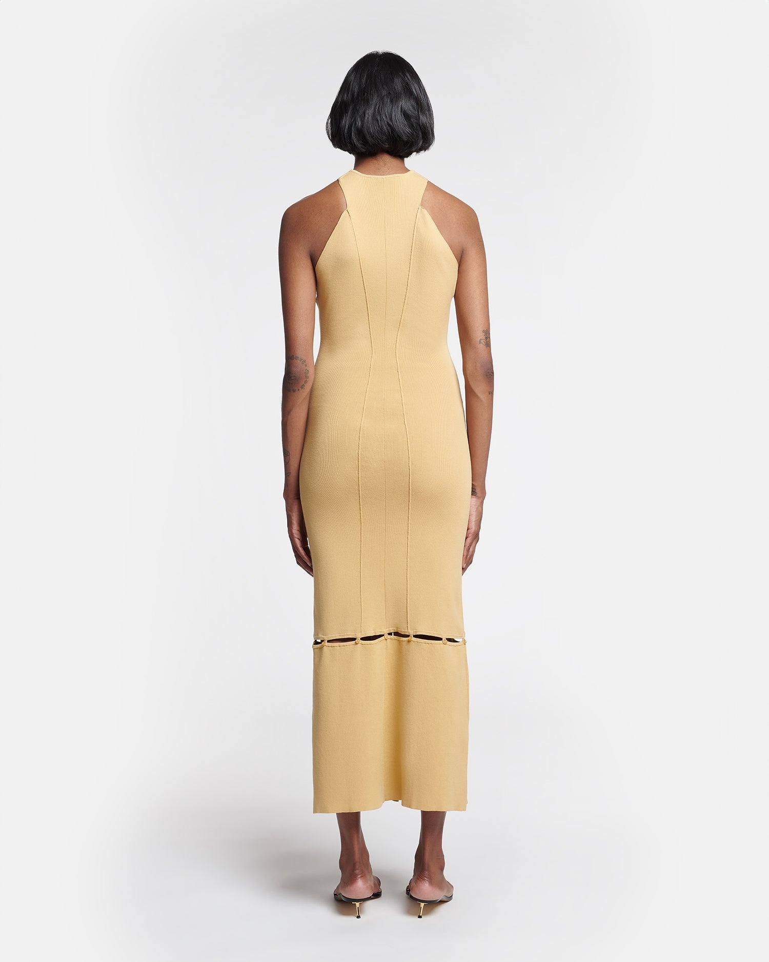 Crocheted Ribbed-Knit Maxi Dress - 3