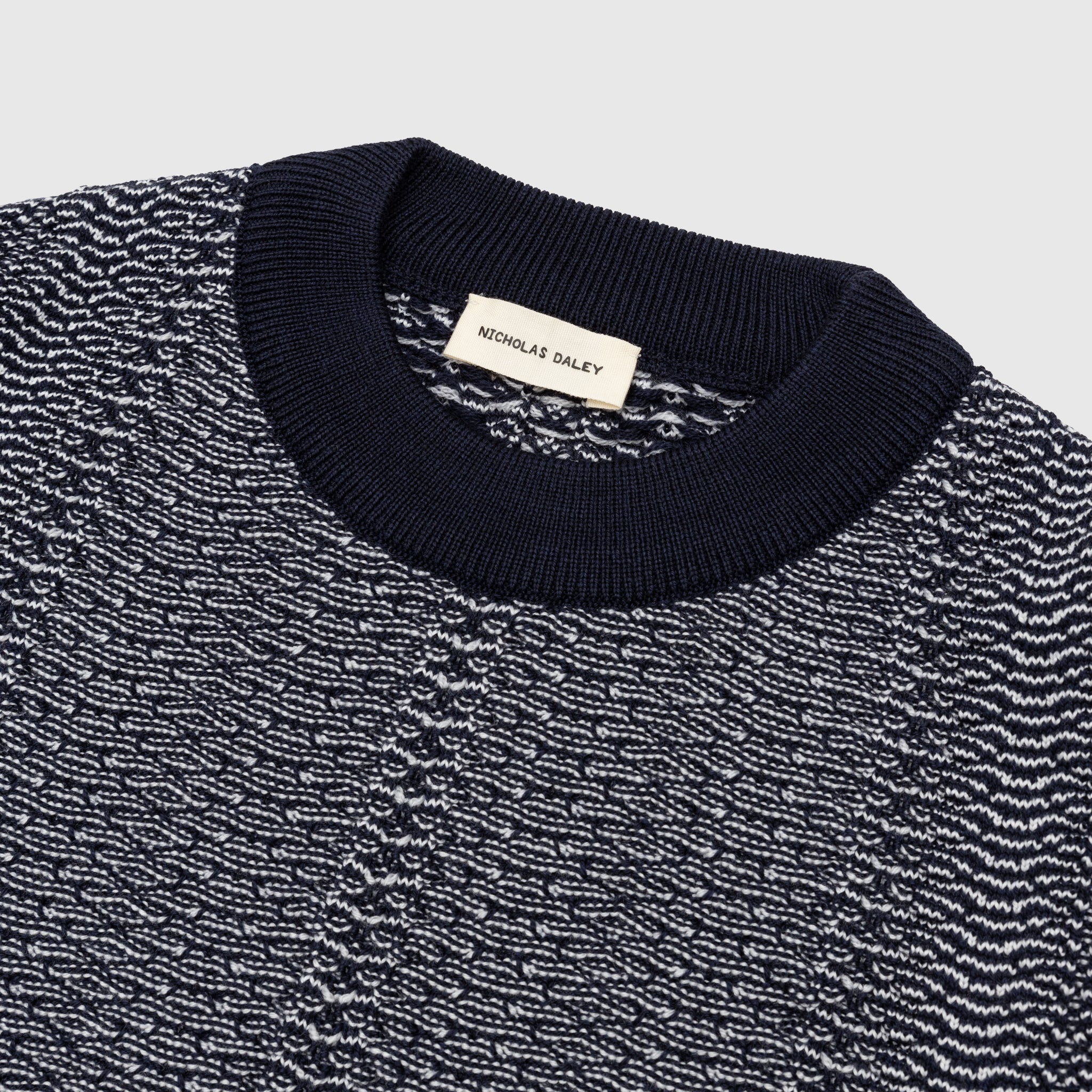 WAVE KNITTED CREW NECK - 2