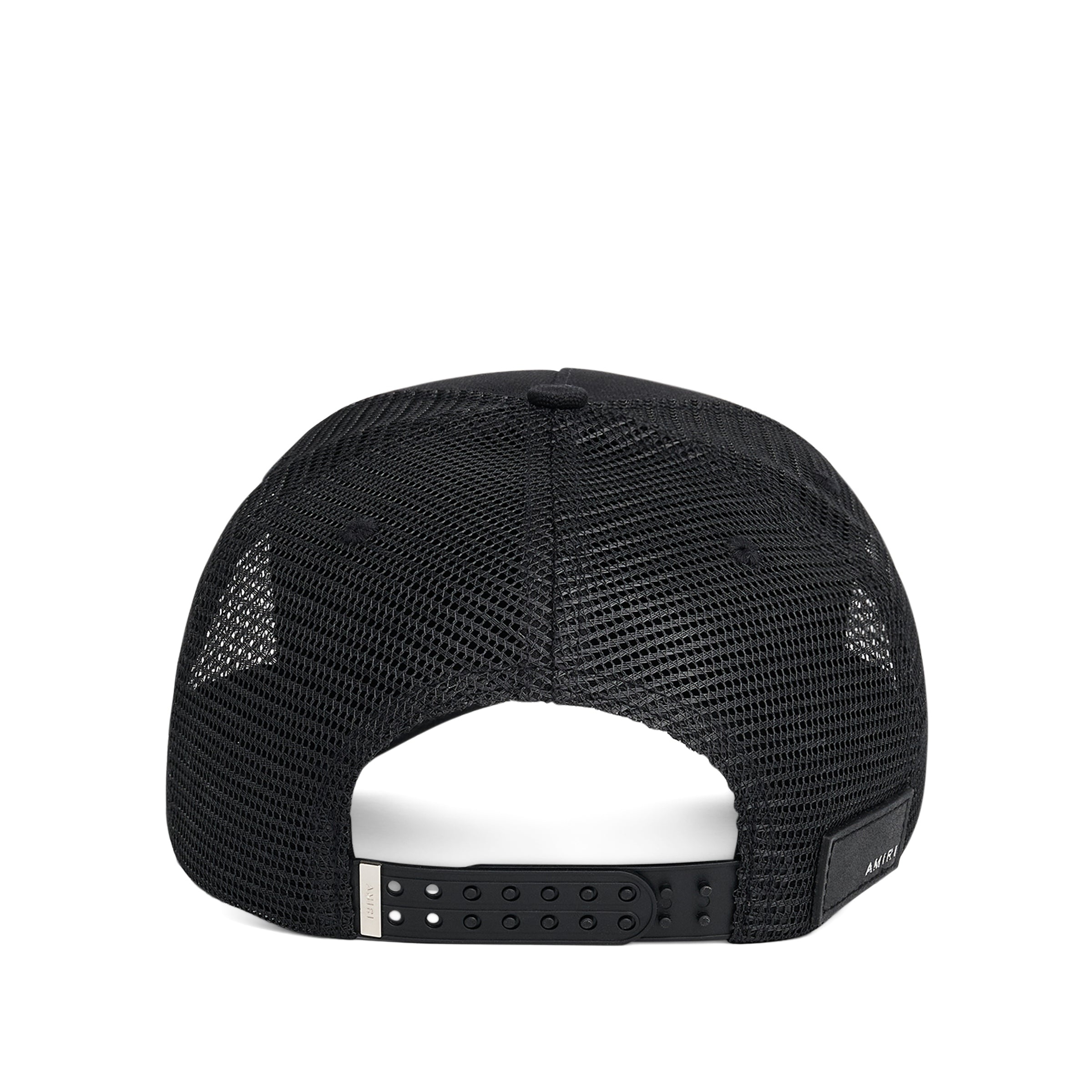 Amiri Core Logo Trucker Hat in Black/White - 3
