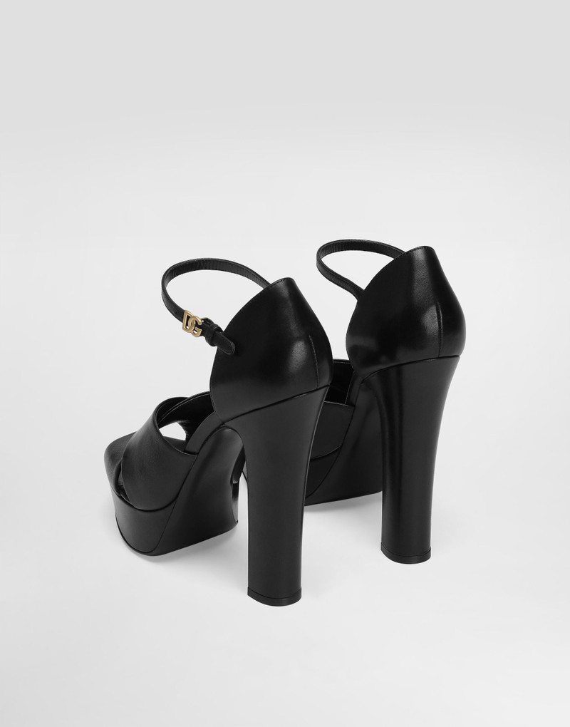 Dolce & Gabbana Platform sandals in polished calfskin outlook