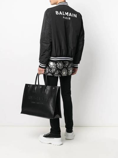 Balmain logo-print bomber jacket outlook