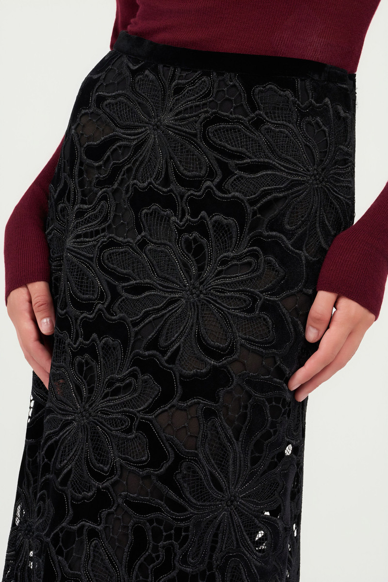 Long Floral Lace Skirt 6