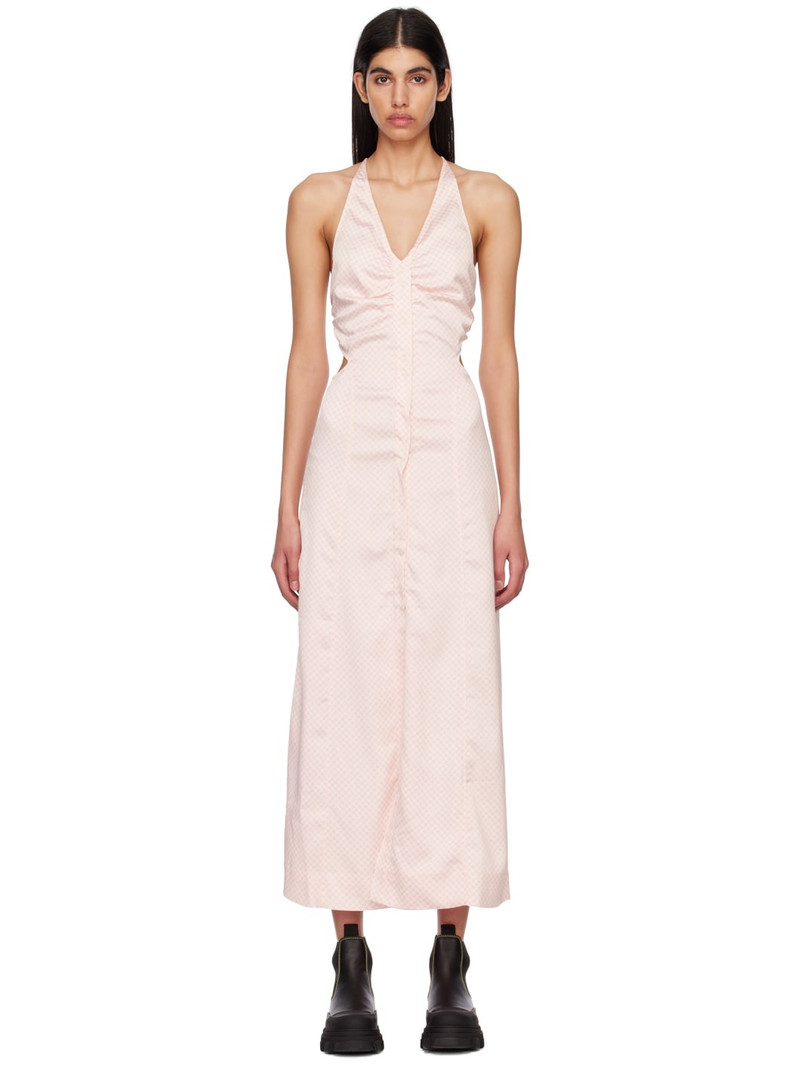 Pink Check Midi Dress 1