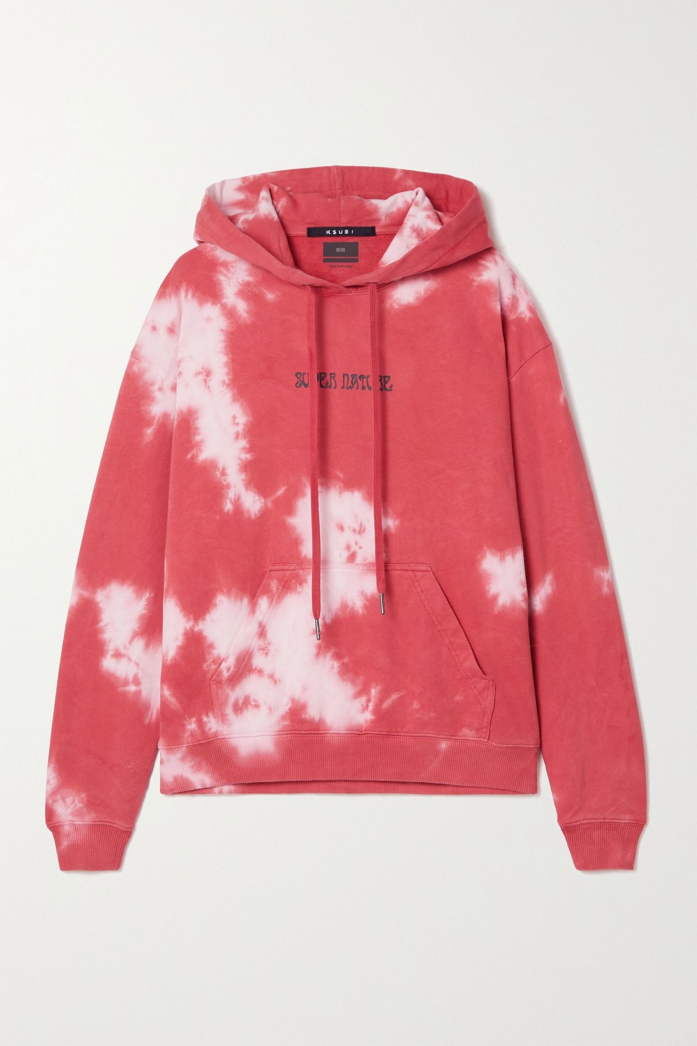 Printed tie-dyed cotton-jersey hoodie - 1