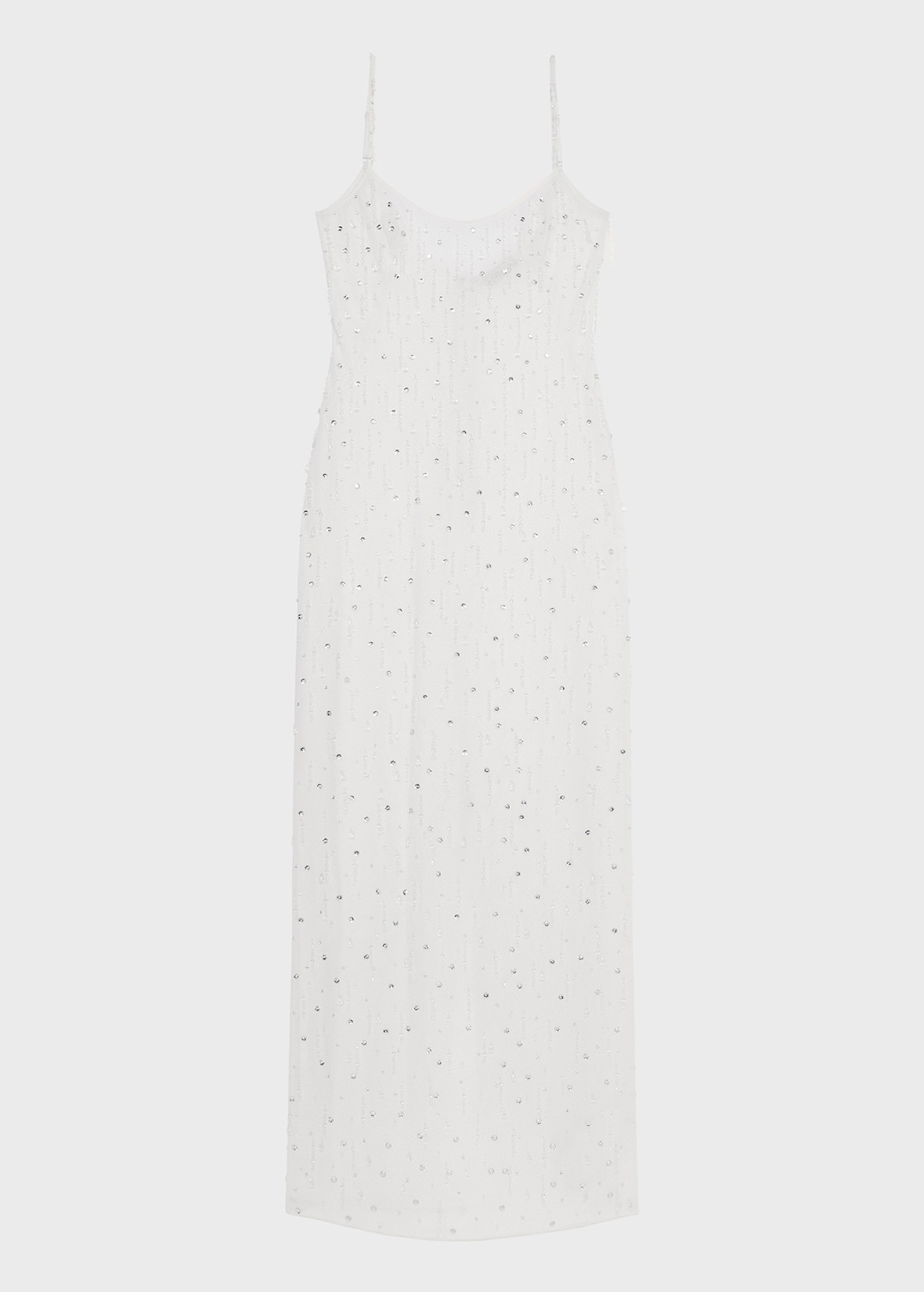 GEORGETTE LONG DRESS WITH EMBROIDERY - 1