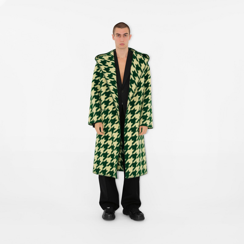 Houndstooth Wool Robe 5
