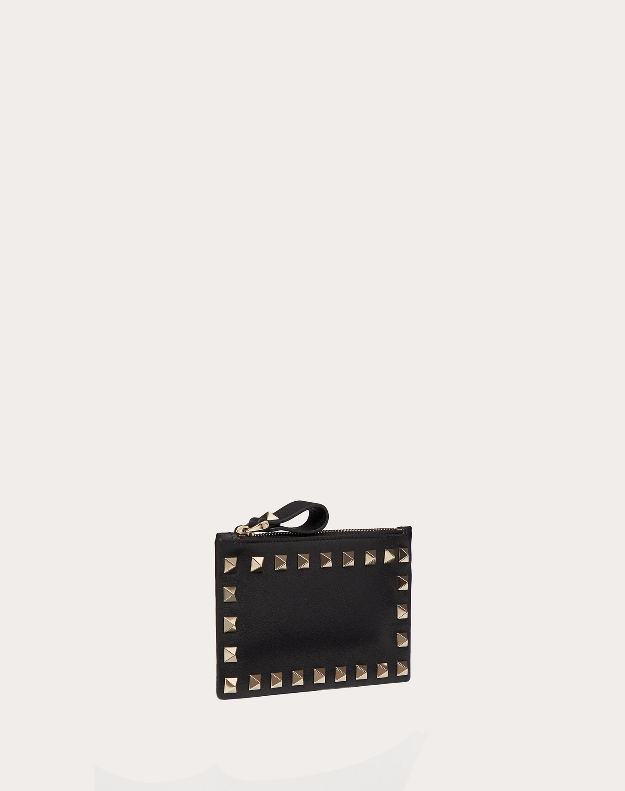 ROCKSTUD CALFSKIN CARDHOLDER WITH ZIPPER - 4