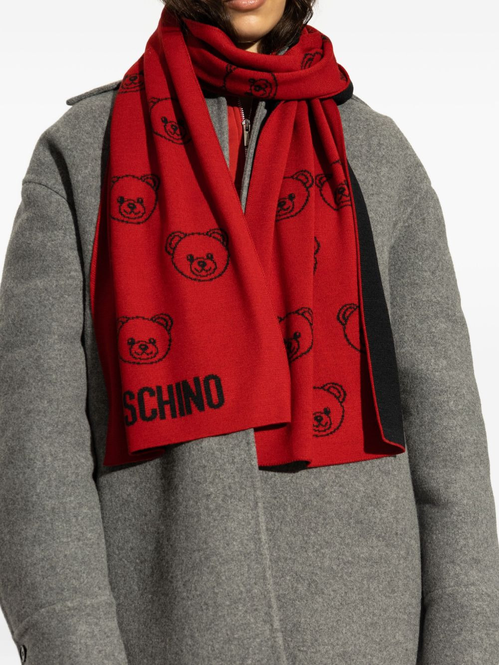 Teddy-print scarf - 4